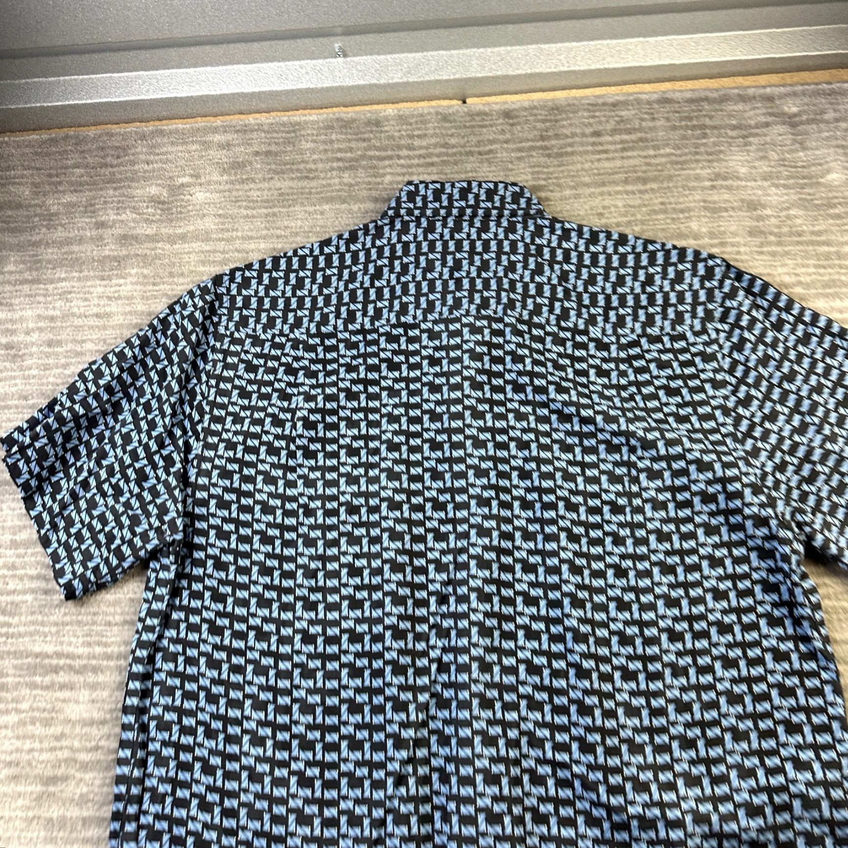 Nat Nast Nat Nast Shirt Mens Medium Blue Camp Casual Bowling Geometric Shirt Size US M / EU 48-50 / 2 - 7 Thumbnail