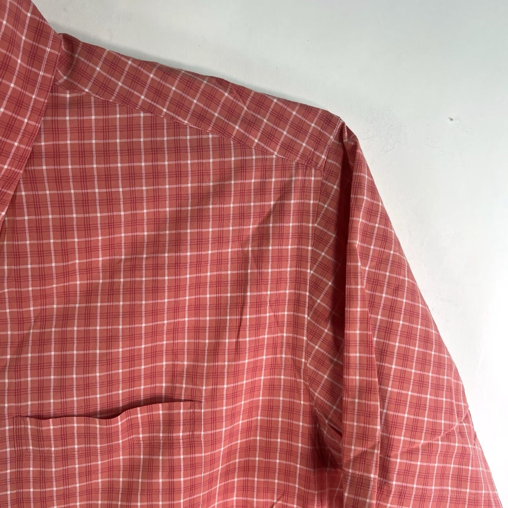 Brooks Brothers Brooks Brothers Shirt Men L Orange Gingham Check Button-Down Short Sleeve Non-Iron Pockets Casual Mens Size US L / EU 52-54 / 3 - 2 Thumbnail