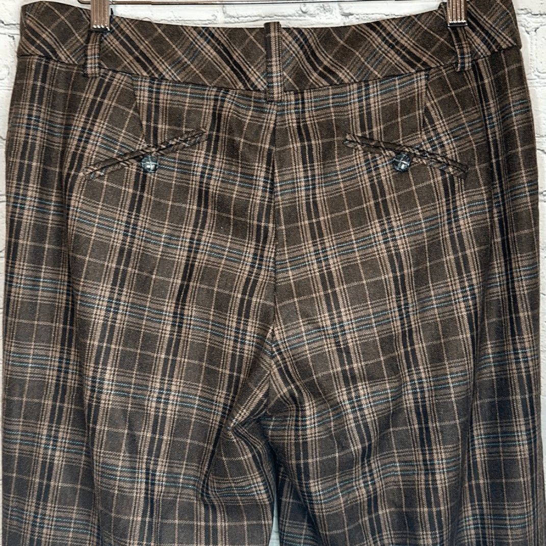 Trina Turk Trina Turk Womens Wide Leg Plaid Dress Pants size 12 Wool Blend Size 34" / US 12 / IT 48 - 4 Thumbnail