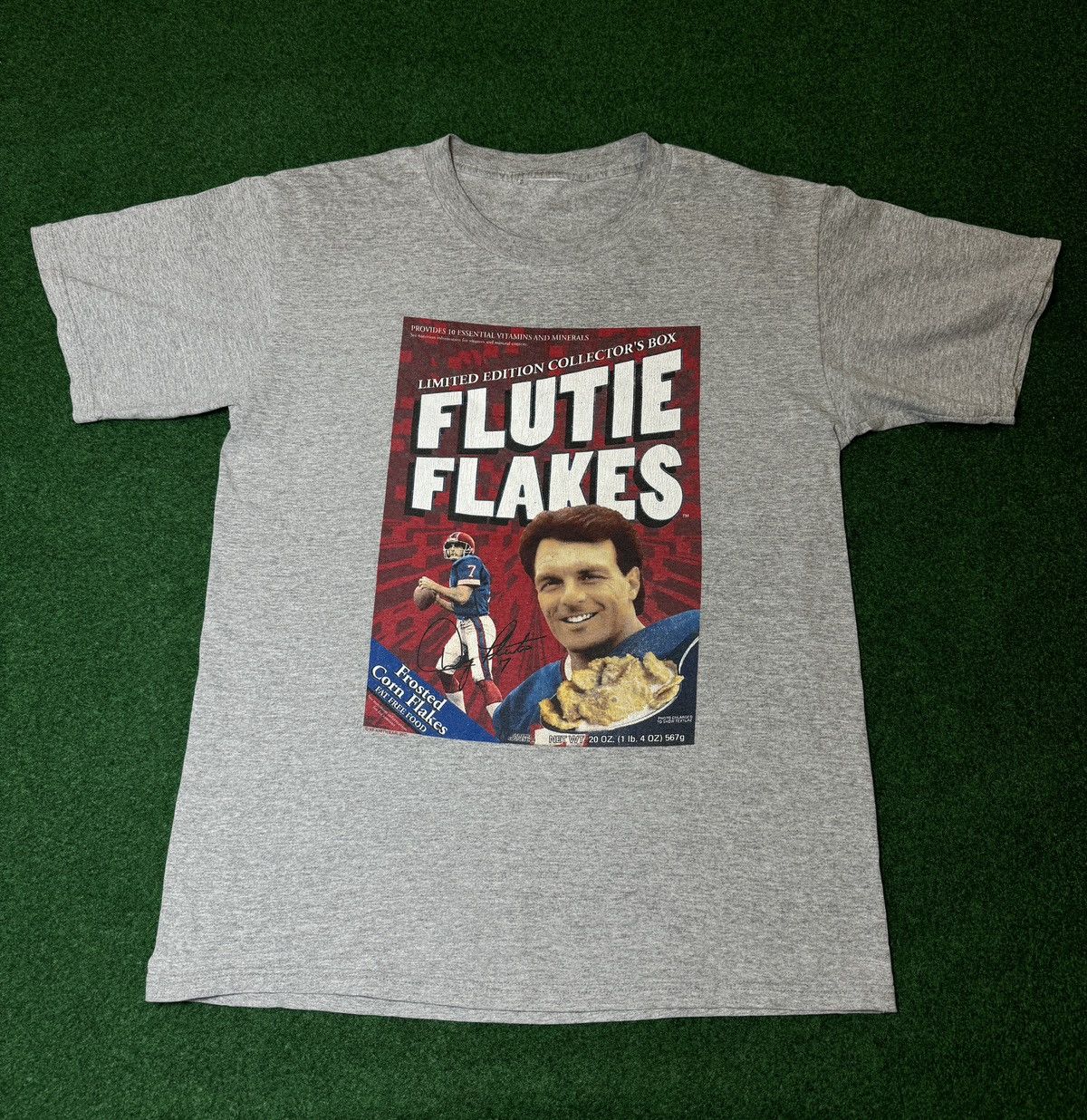 Vintage Vtg 90s RARE Doug Flutie Flakes Buffalo Bills QB T Shirt Size US M / EU 48-50 / 2 - 1 Thumbnail
