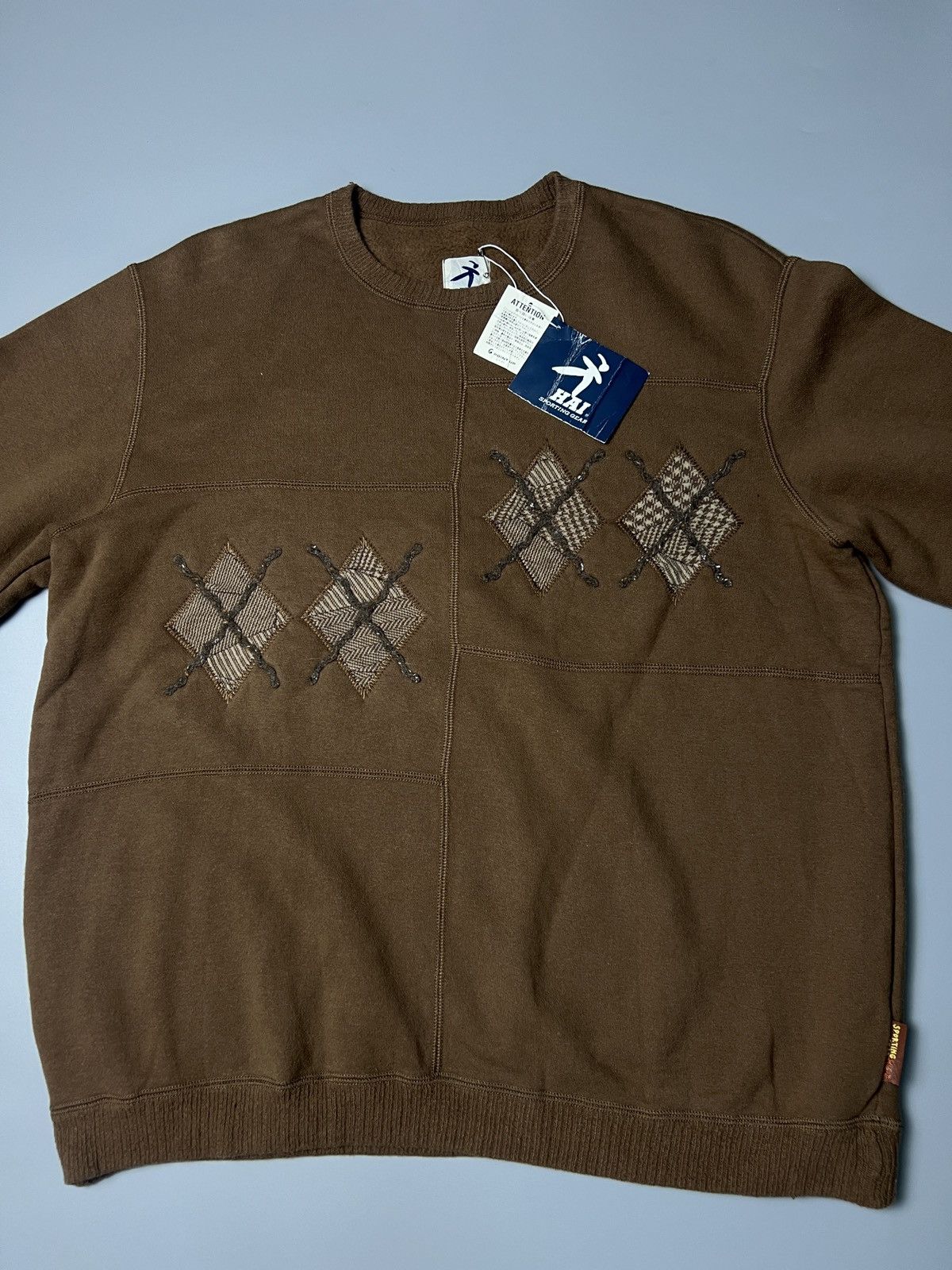 Japanese Brand Vintage Hai Sporting Gear Deadstock Brown Patches Sweatshirt Size US M / EU 48-50 / 2 - 2 Thumbnail