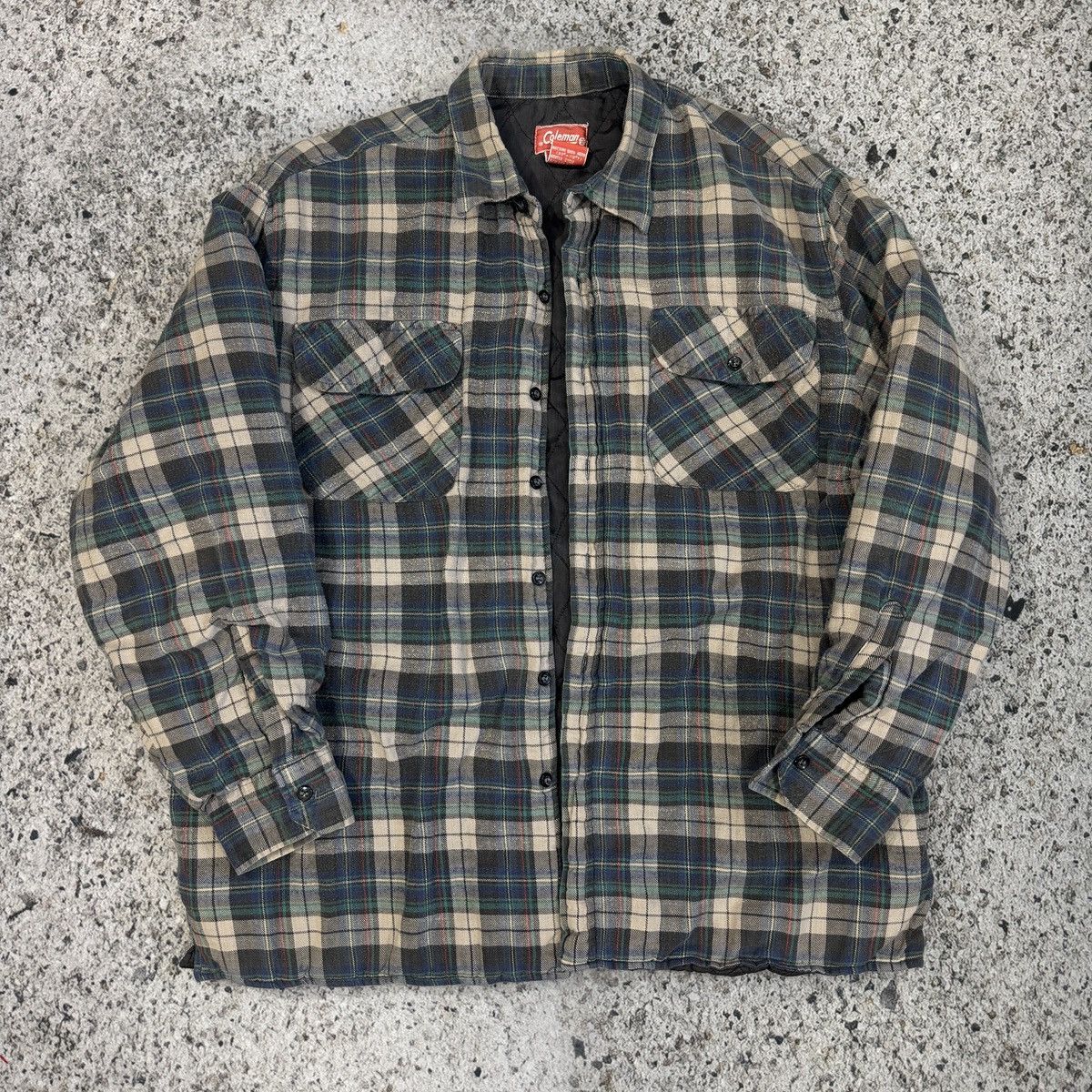 Vintage Thrashed Faded Plaid Flannel Jacket ERD Grunge Chrome Size US XL / EU 56 / 4 - 4 Thumbnail