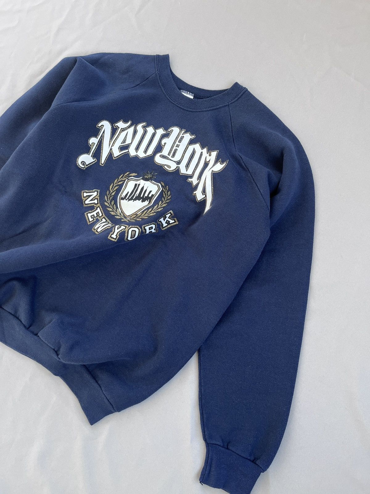 Vintage New York Vintage Made in USA Blue Heavy Sweatshirt Size US XL / EU 56 / 4 - 9 Thumbnail