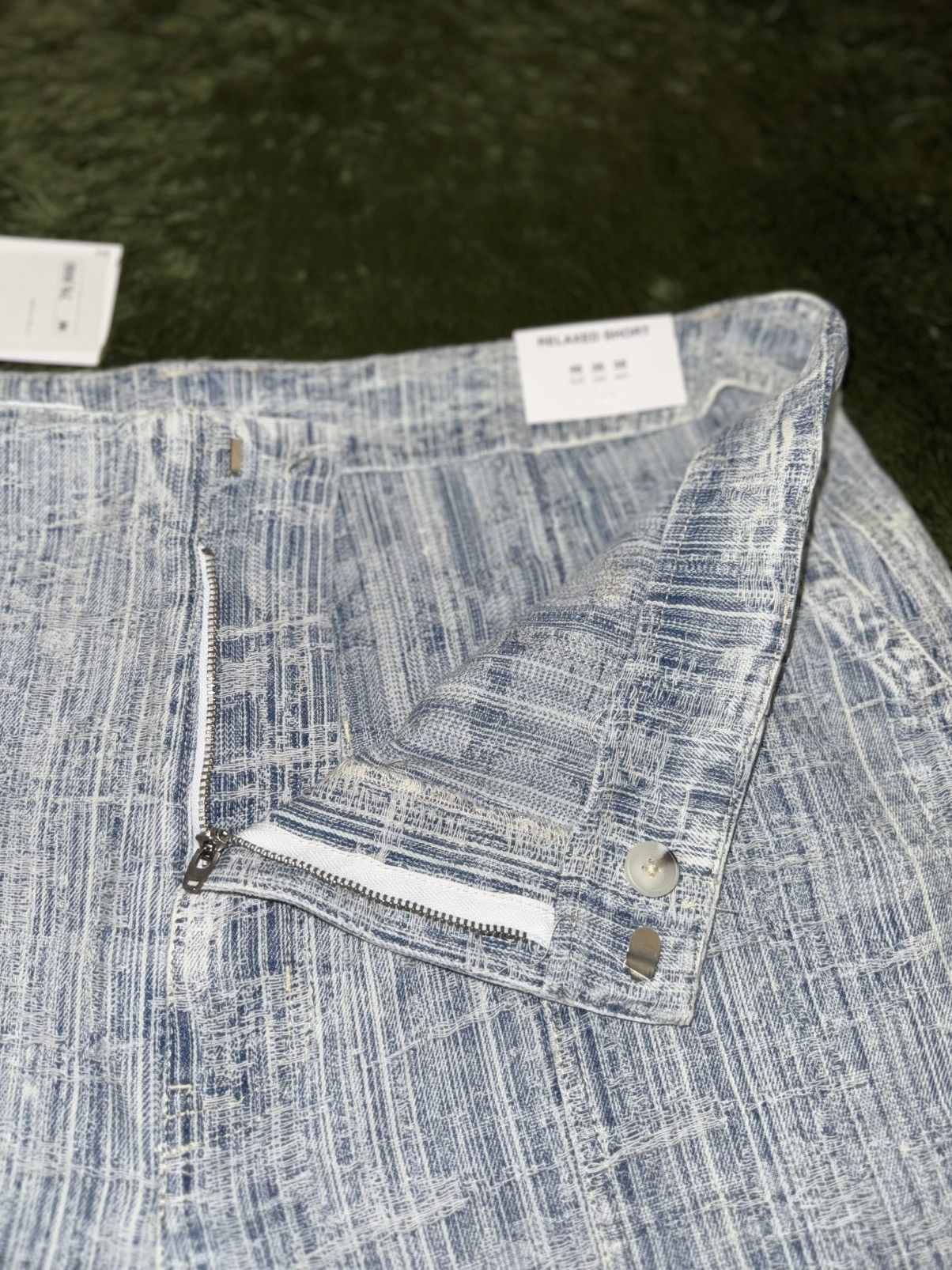Zara [36] ZARA Relaxed Jacquard Bermuda Denim Pants Light Indigo Size US 36 / EU 52 - 5 Thumbnail