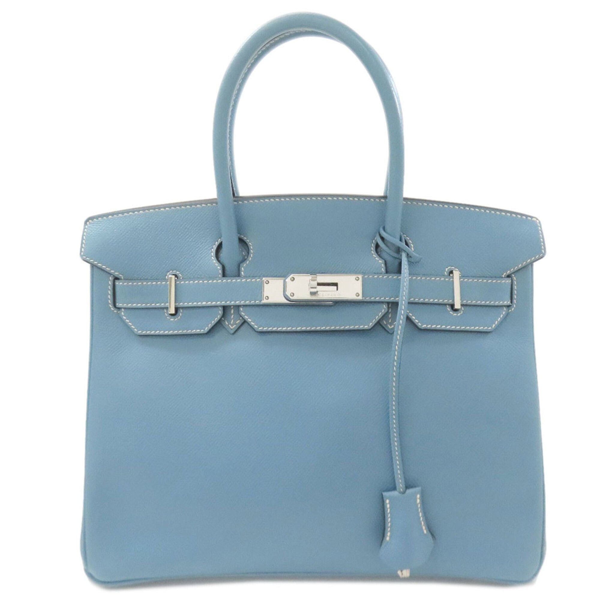 Hermes Hermes Birkin 30 Blue Jean Silver Hardware Handbag Epsom Leather Women's HERMES Size ONE SIZE - 1 Thumbnail