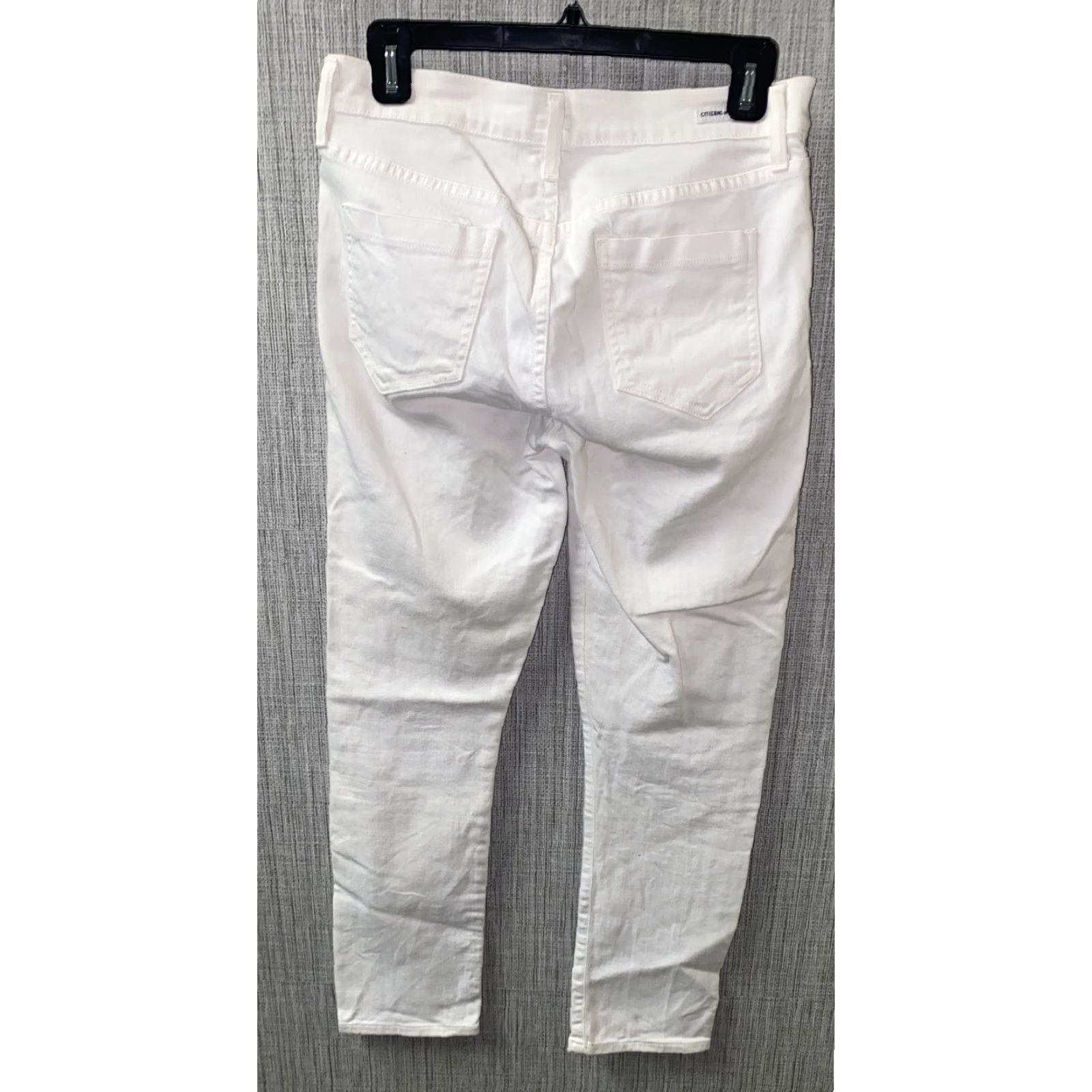 Citizens Of Humanity Citizens of Humanity Jeans Womens White Cotton Zip Fly Pants 27 (Actual 29 x 28) - Casual, Regular Size, Inseam 28, 2010s Era Size 27" / US 4 / IT 40 - 4 Thumbnail