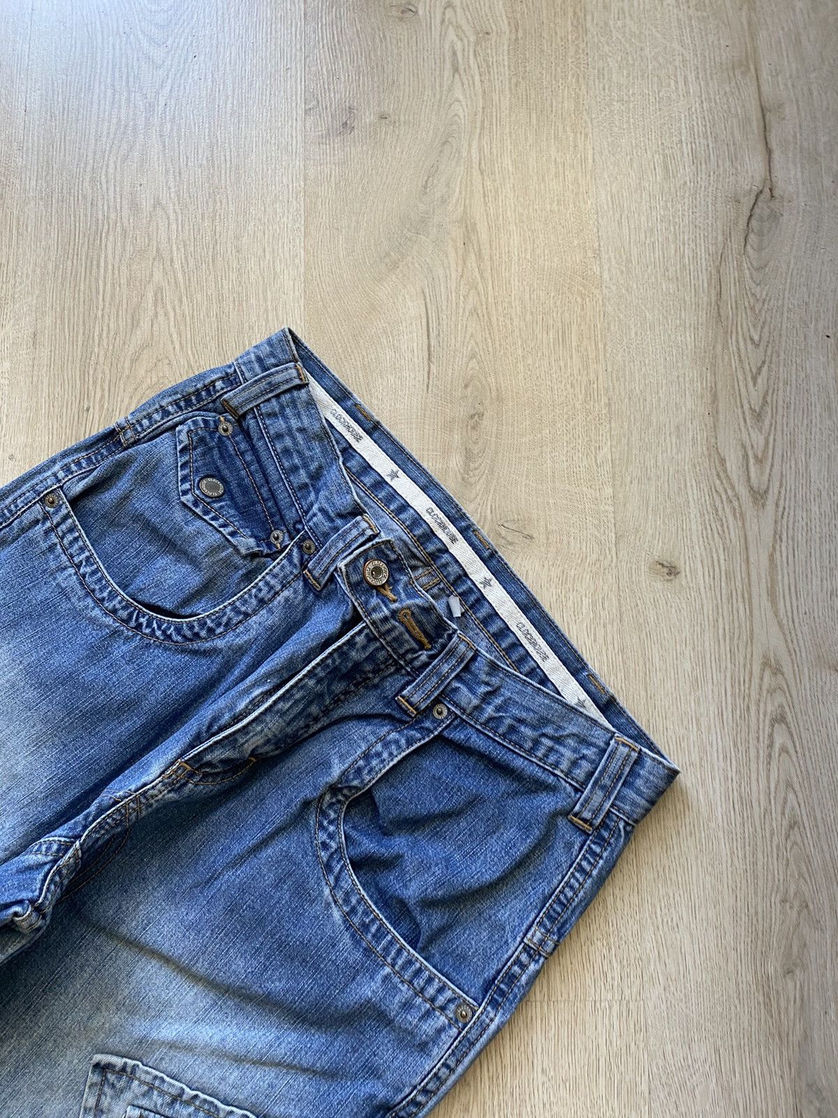 Hysteric Glamour × If Six Was Nine × Vintage Vintage Cargo Jeans Distressed Faded Baggy Japanese hype Y2K Size US 31 - 4 Thumbnail