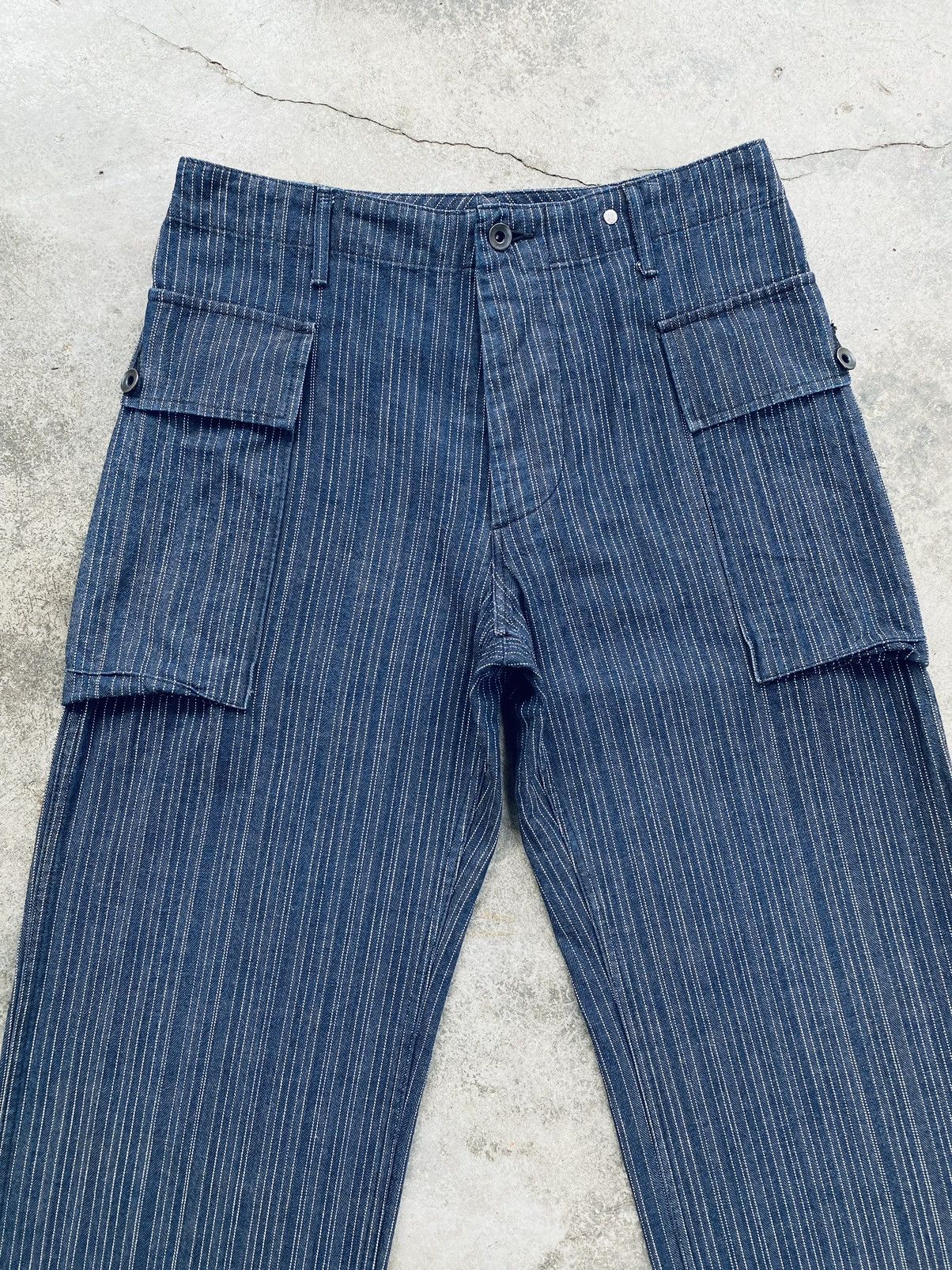 Indigo Vintage Trans Continents Indigo Herringbone Pants Size US 31 - 3 Thumbnail