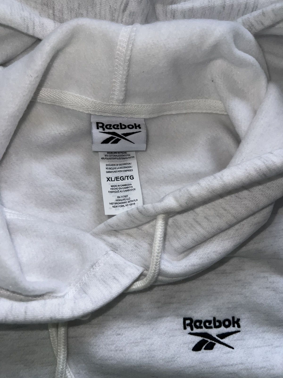 Reebok Gray Reebok hoodie Size L / US 10 / IT 46 - 3 Thumbnail