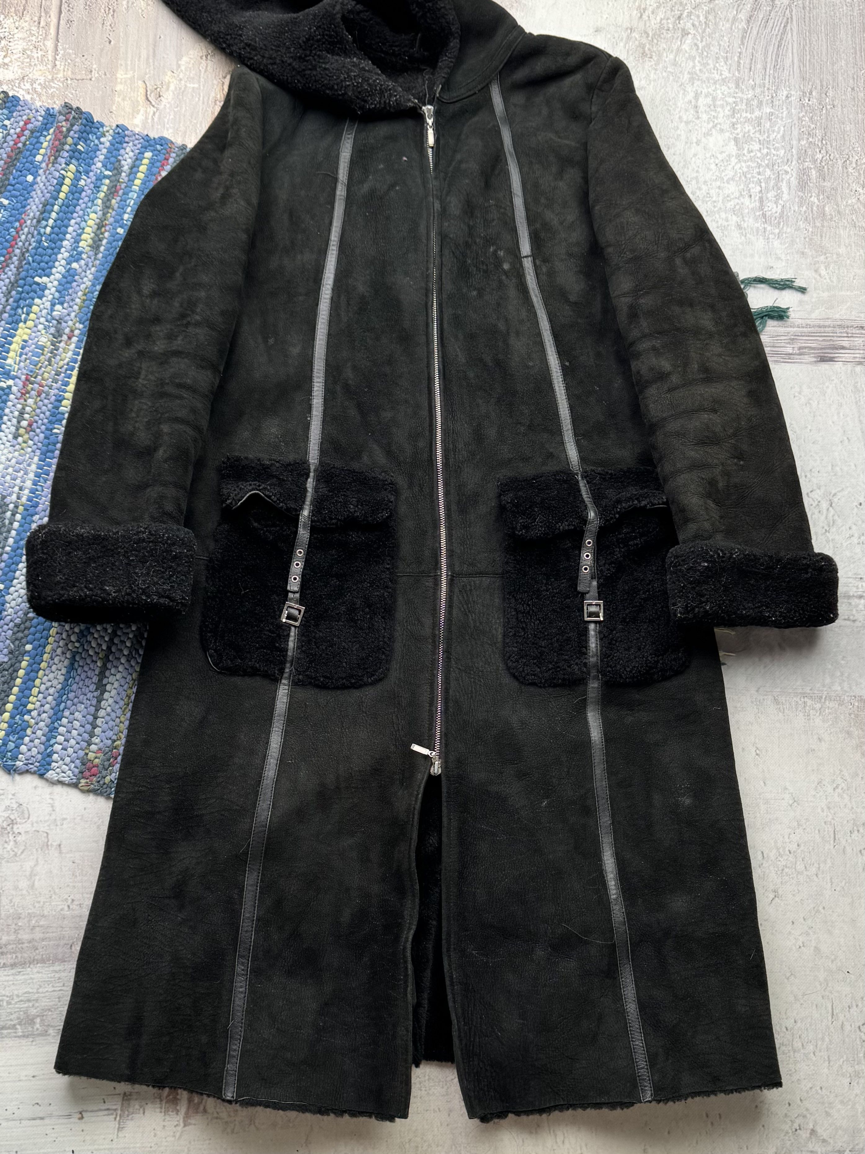 Japanese Brand Vintage Real Sheepskin Hooded Coat D15(584)A789 Size M / US 6-8 / IT 42-44 - 3 Thumbnail