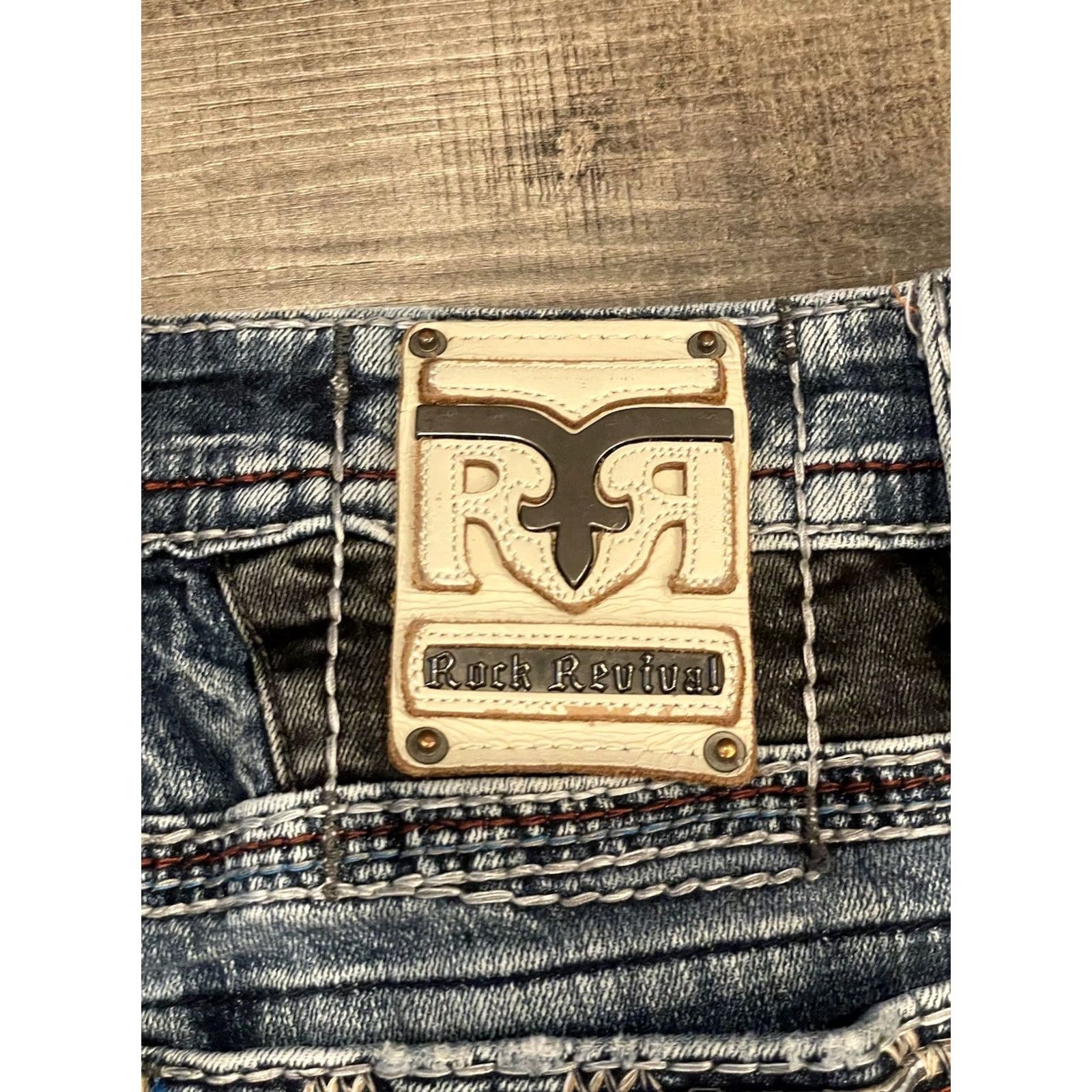 Vintage Rock Revival Mens Jeans 38 Fit - Blue Denim Size US 38 / EU 54 - 4 Thumbnail