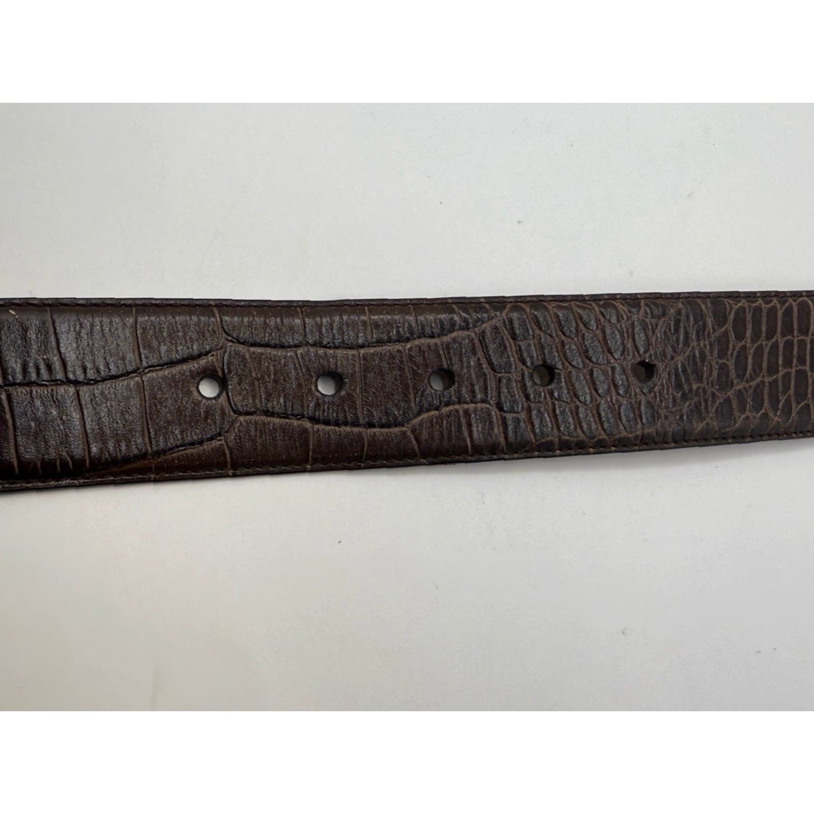 Ralph Lauren LAUREN RALPH LAUREN Collection Men’s Leather Belt M Italian Solid Stainless Steel Size ONE SIZE - 3 Thumbnail