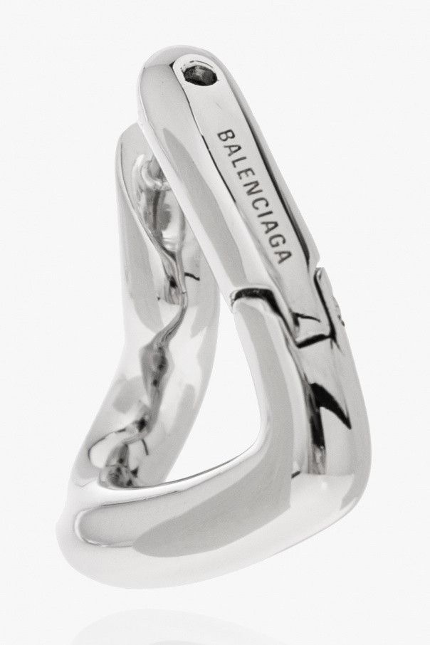 Balenciaga o1mt1gz0325 Size: OS / Loop Heart XS Earrings in Silver Size ONE SIZE - 4 Thumbnail