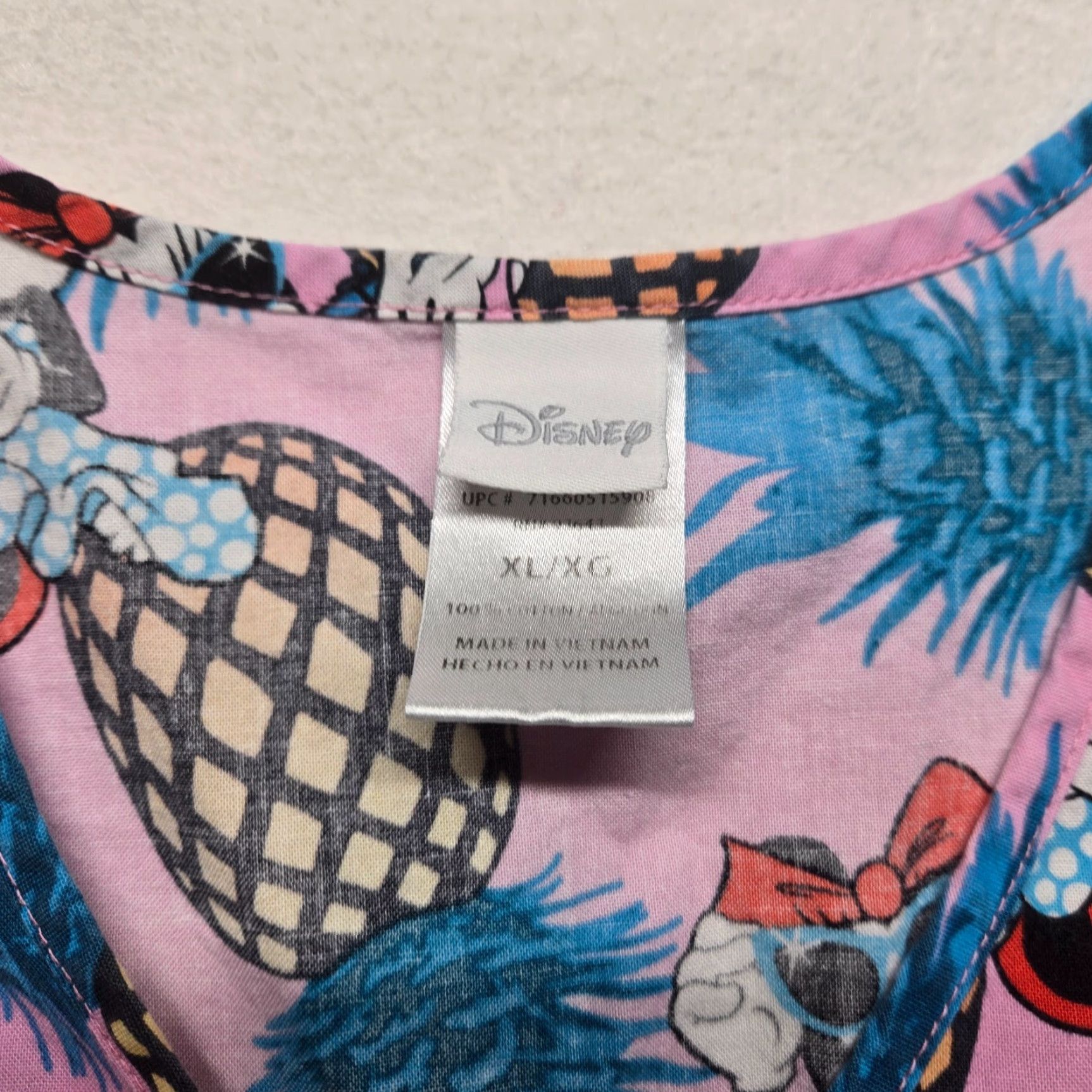 Disney VINTAGE Disney Minnie Mouse Pineapples Nursing Uniform Women XL Pink Cotton 90s Medical Scrub Size US XL / EU 56 / 4 - 3 Thumbnail