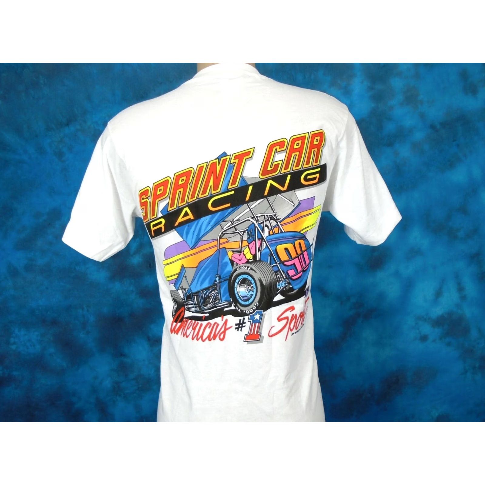 Fruit Of The Loom VINTAGE 80s SPRINT CAR RACING T-Shirt S/M MUD SWEAT GEARS single stitch cartoon Fruit of the Loom Cotton Men Size US S / EU 44-46 / 1 - 6 Thumbnail