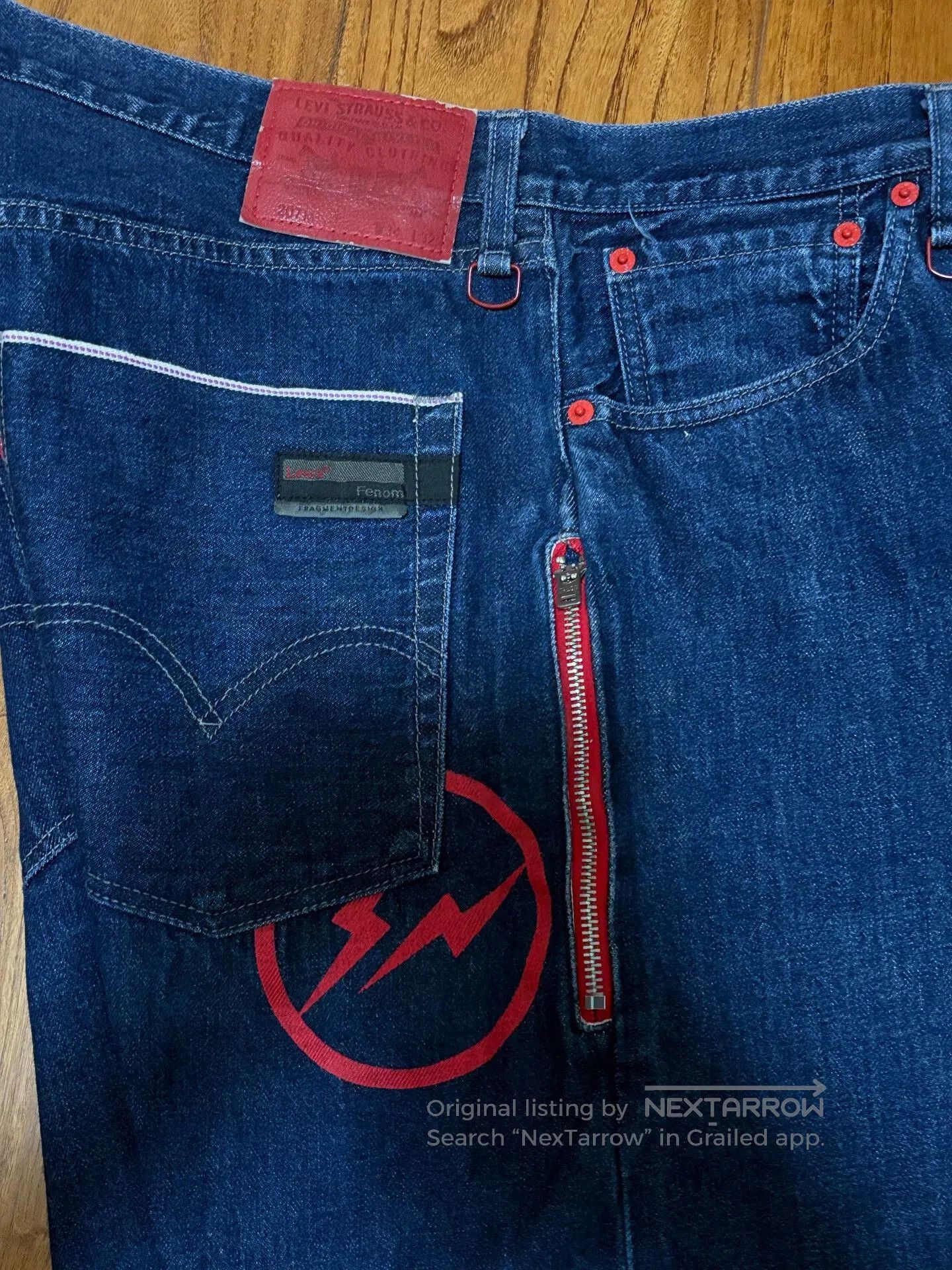 Levi's Levi's Fenom Red Flash Unwashed Jeans. Size US 34 / EU 50 - 6 Thumbnail