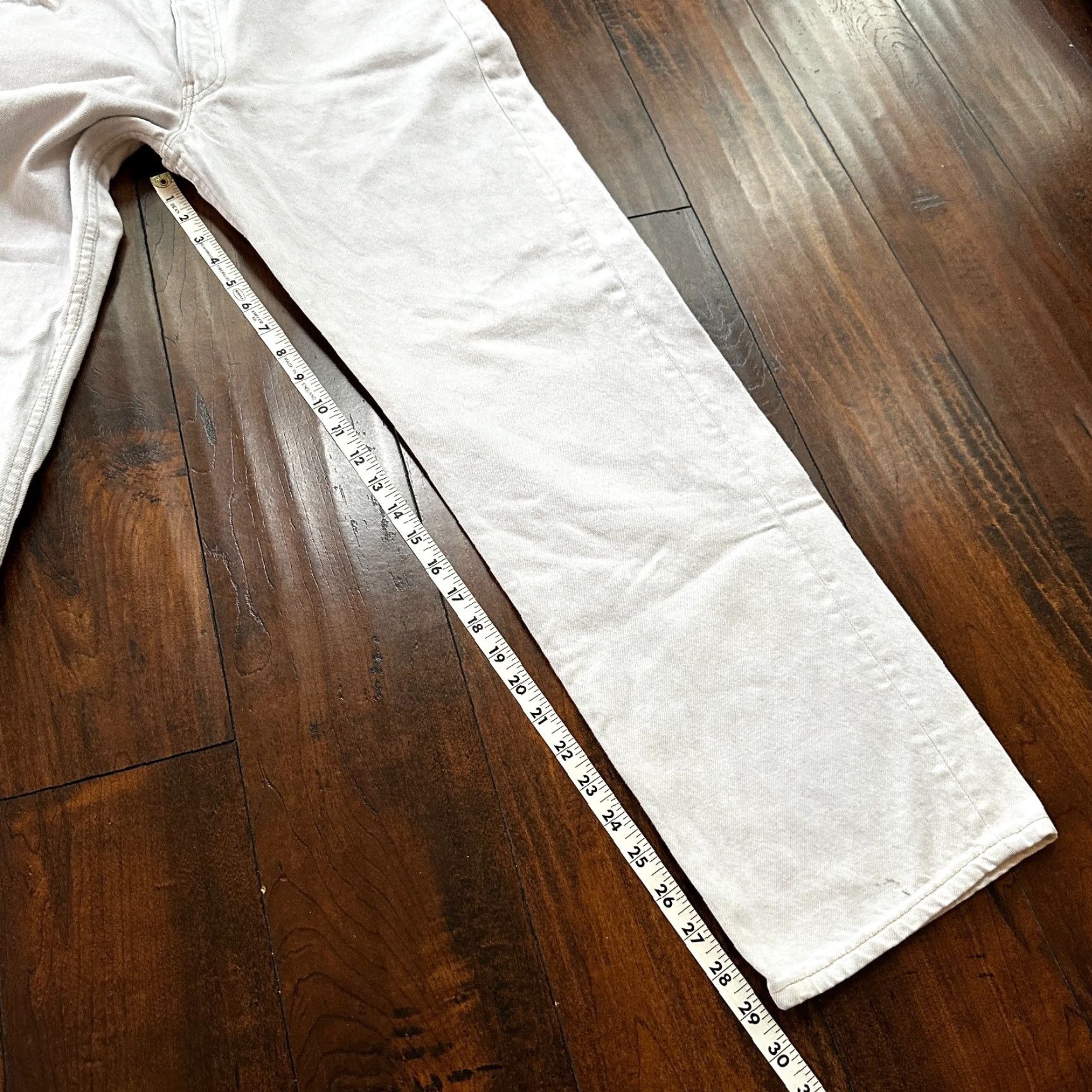 Levi's VINTAGE Levi's 501 Jeans Denim Button Fly 90s Theme Mens Regular 36 White Grey Inseam 30 Vintage Classic Straight 501 XX Size US 36 / EU 52 - 4 Thumbnail