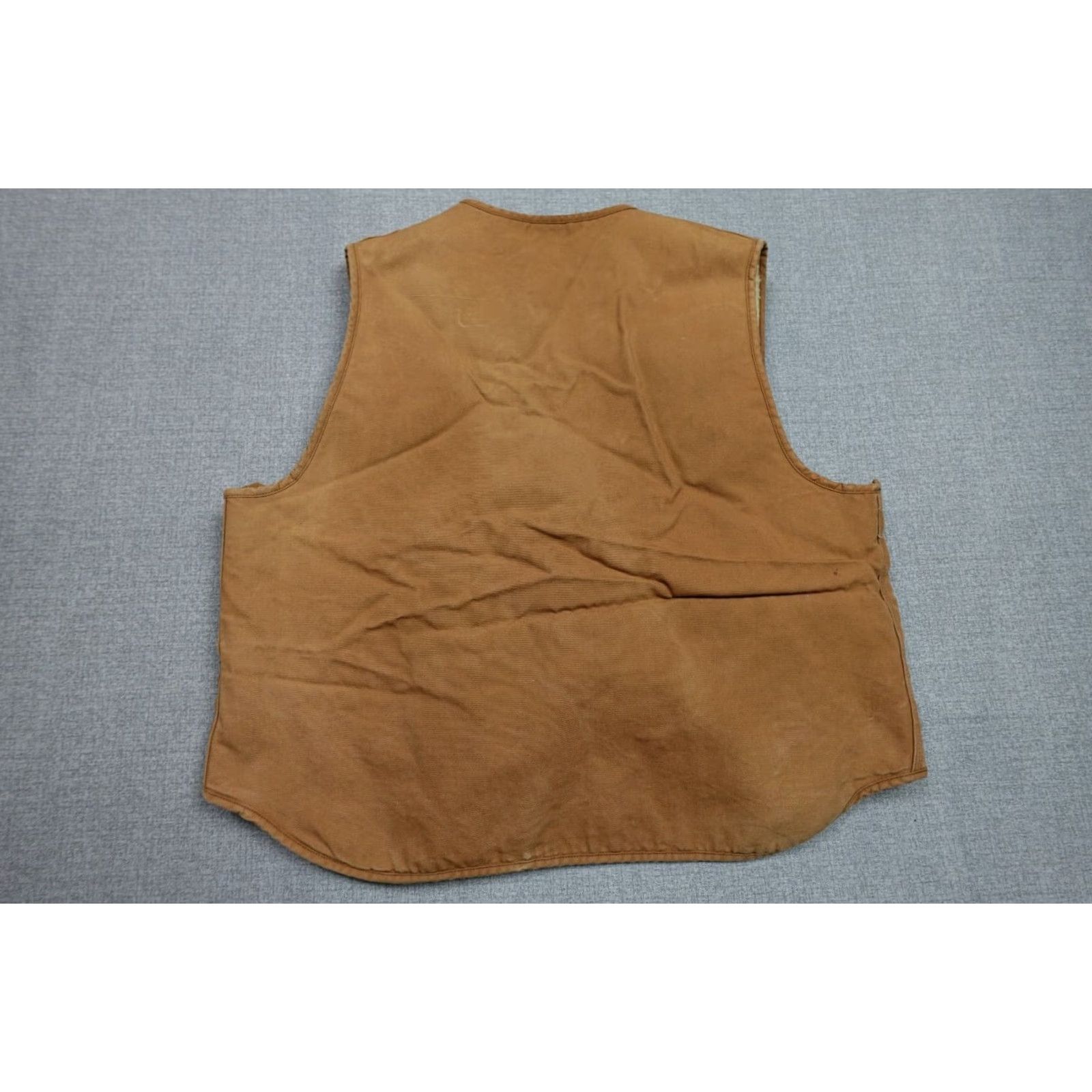 Carhartt Carhartt Vest Mens 2XL Brown Canvas Sherpa Quilted Grunge Workwear 1980s Vintage Style Size US XXL / EU 58 / 5 - 4 Thumbnail