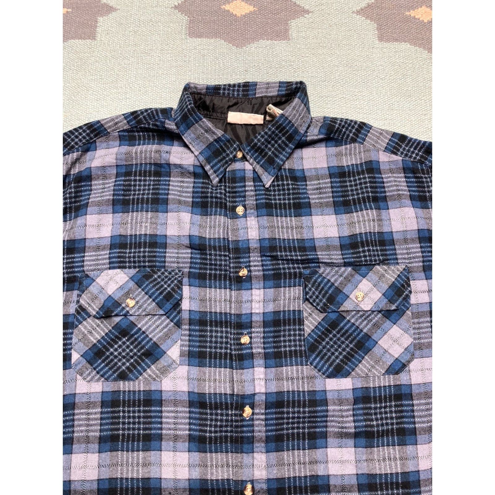 Vintage VINTAGE Northwest Territory Flannel Shirt Button-Up Plaid Men’s XL Blue Long Sleeve Size US XL / EU 56 / 4 - 2 Thumbnail