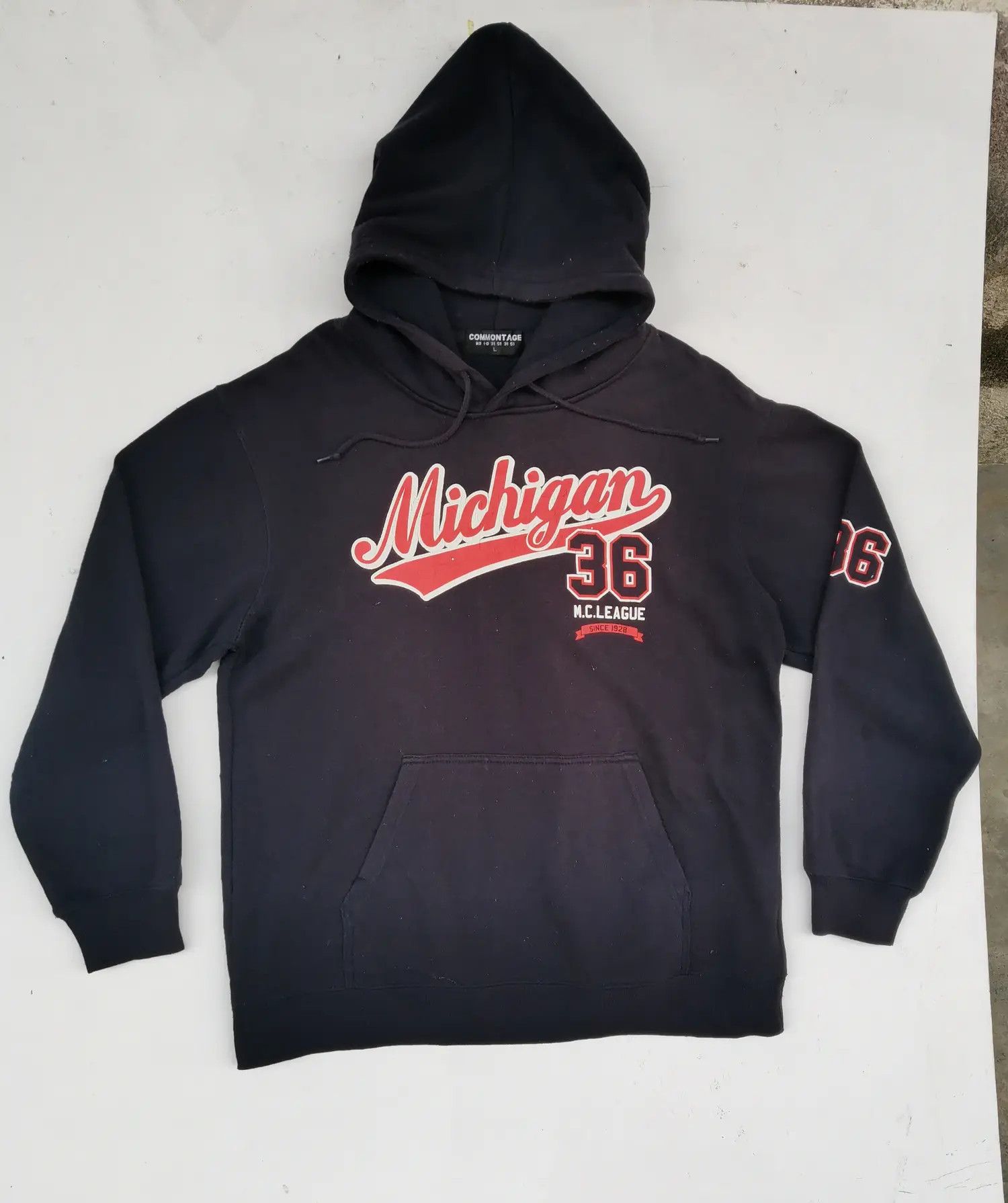 Japanese Brand Rare!!! Michigan 36 M.C League Since 1928 Hoodie Sweatshirt Size US L / EU 52-54 / 3 - 1 Thumbnail