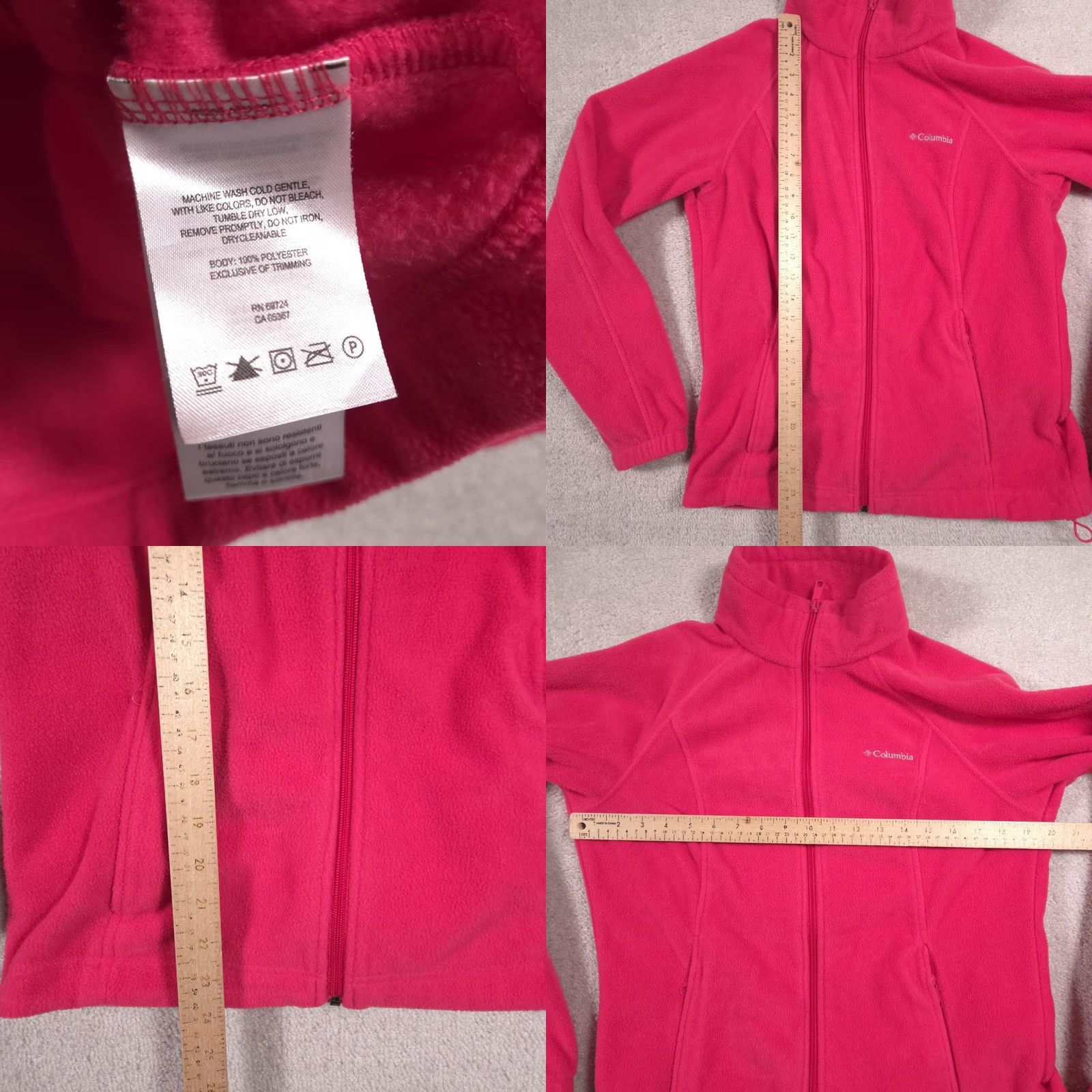 Layer 8 VINTAGE? No — Columbia Fleece Jacket Womens Medium Pink Full Zip Lightweight Outdoor Layer Size M / US 6-8 / IT 42-44 - 8 Thumbnail