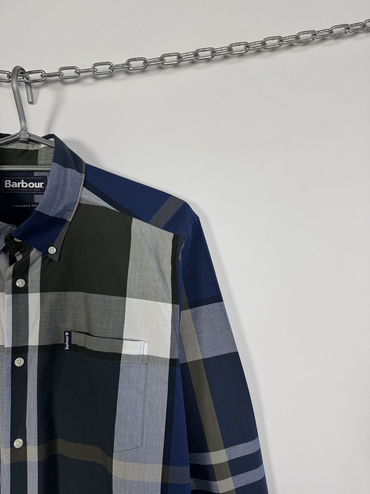 Barbour Barbour Tartan 12 Tailored Long Sleeve Shirt Button Up Sz M Size US M / EU 48-50 / 2 - 2 Thumbnail