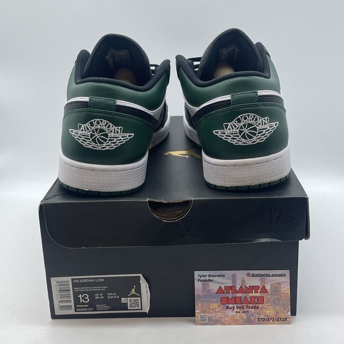 Jordan Brand Air Jordan 1 low green toe Size US 13 / EU 46 - 3 Thumbnail