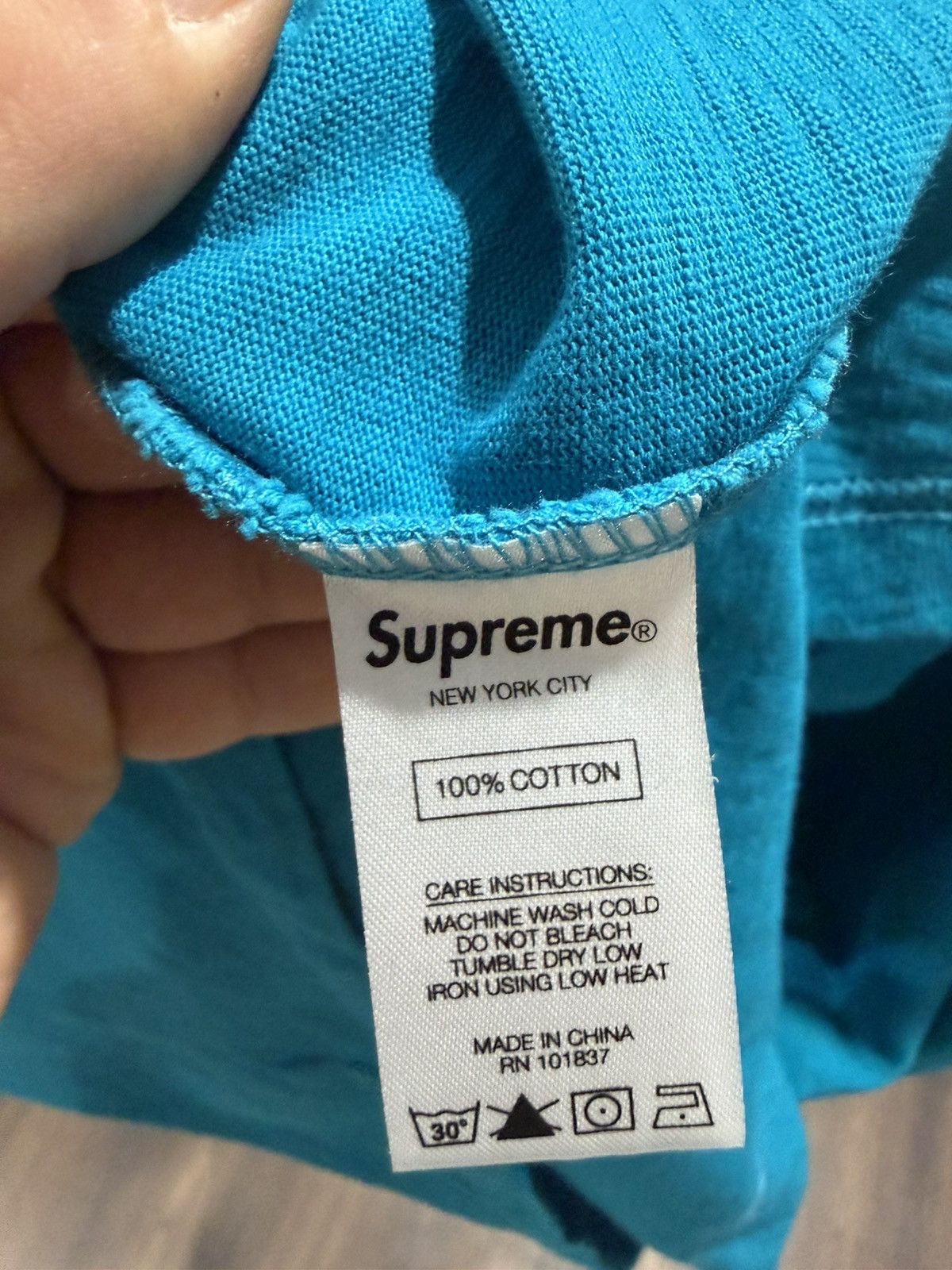 Supreme Supreme Pocket Tee Small Box Logo Bright Blue Size US L / EU 52-54 / 3 - 4 Thumbnail