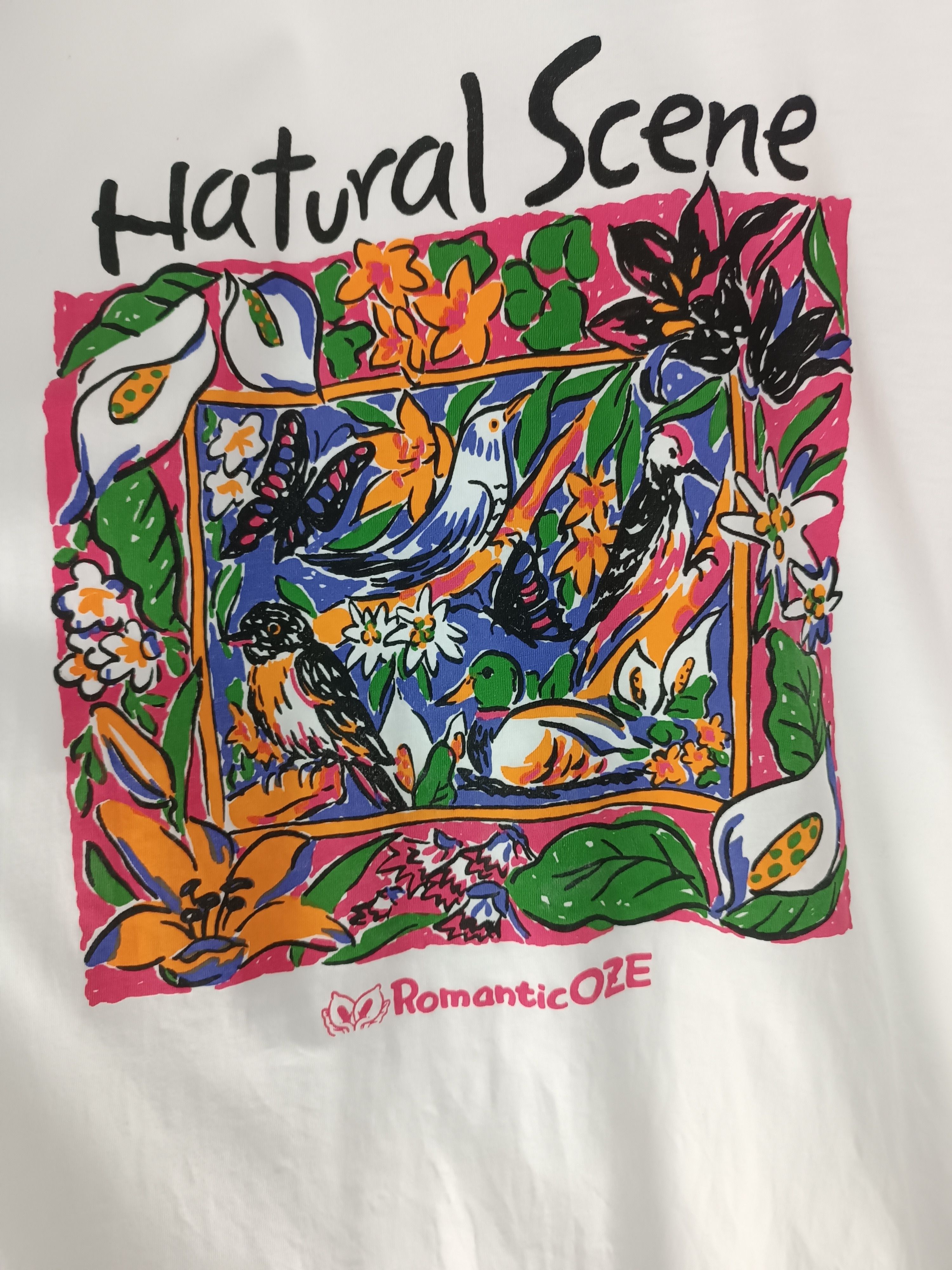 Other VINTAGE 90's NATURAL SCENE FLOWER ART PICASSO GARDEN TEE Size US L / EU 52-54 / 3 - 12 Thumbnail
