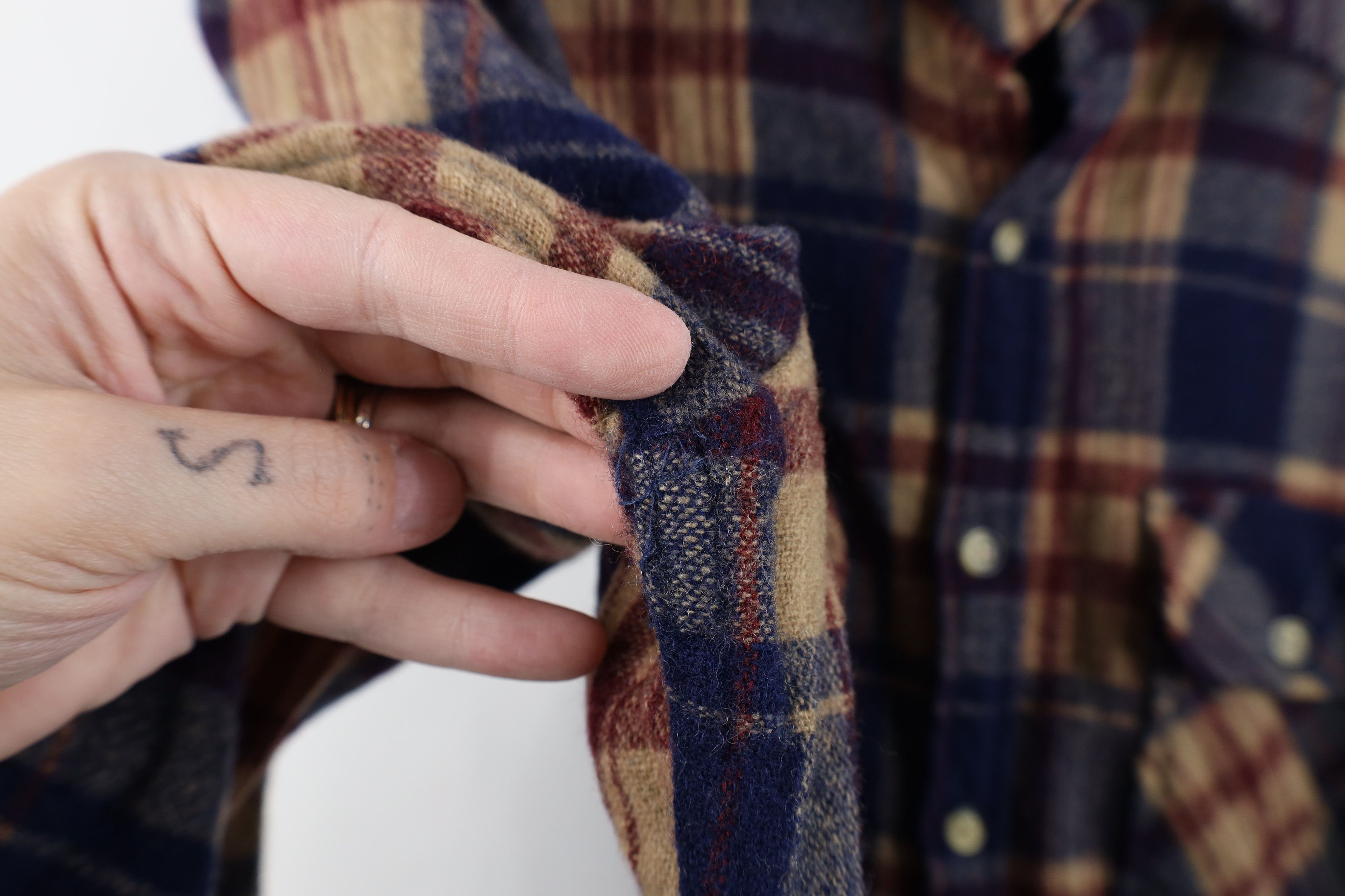 Vintage Vintage 70s 80s Streetwear Knit Collared Button Shirt Plaid Size US M / EU 48-50 / 2 - 7 Thumbnail