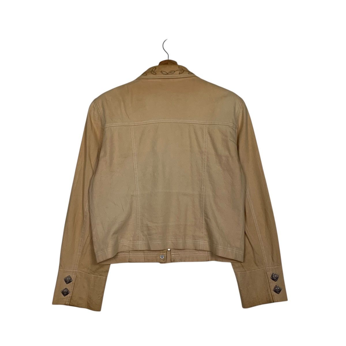 Vintage LEAF Classic Retro Crop Jacket #2675-C120 Size M / US 6-8 / IT 42-44 - 7 Thumbnail