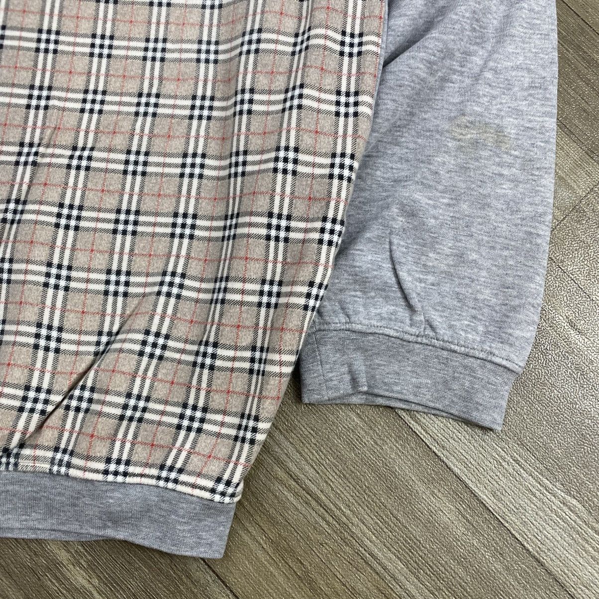 Burberry 1990s Vintage Burberrys London Nova Check Grey Long Sleeve Size US L / EU 52-54 / 3 - 8 Thumbnail