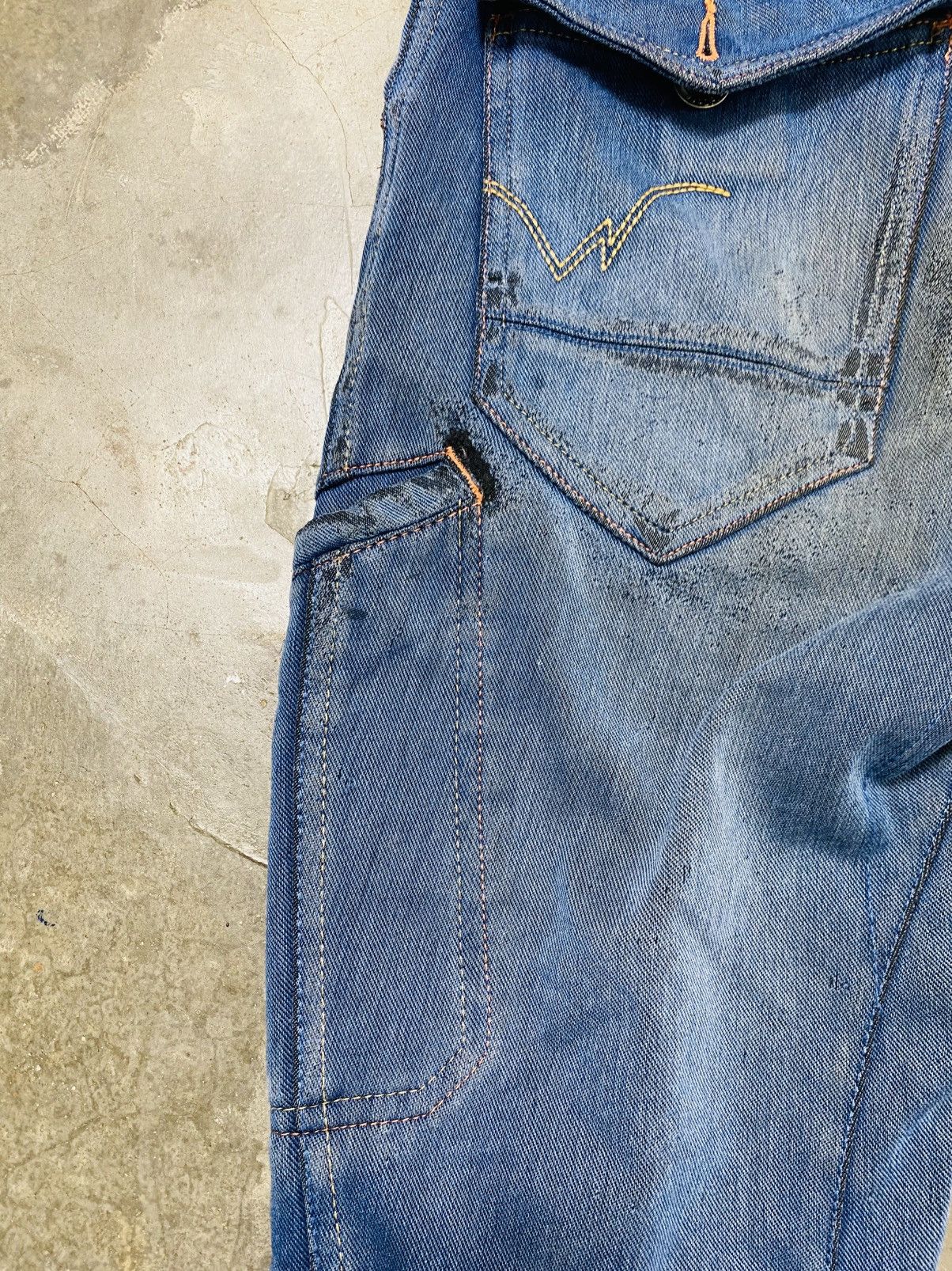 Japanese Brand Rare Fieldcore Strecthable Banana Curve Cargo Jeans Size US 30 / EU 46 - 12 Thumbnail