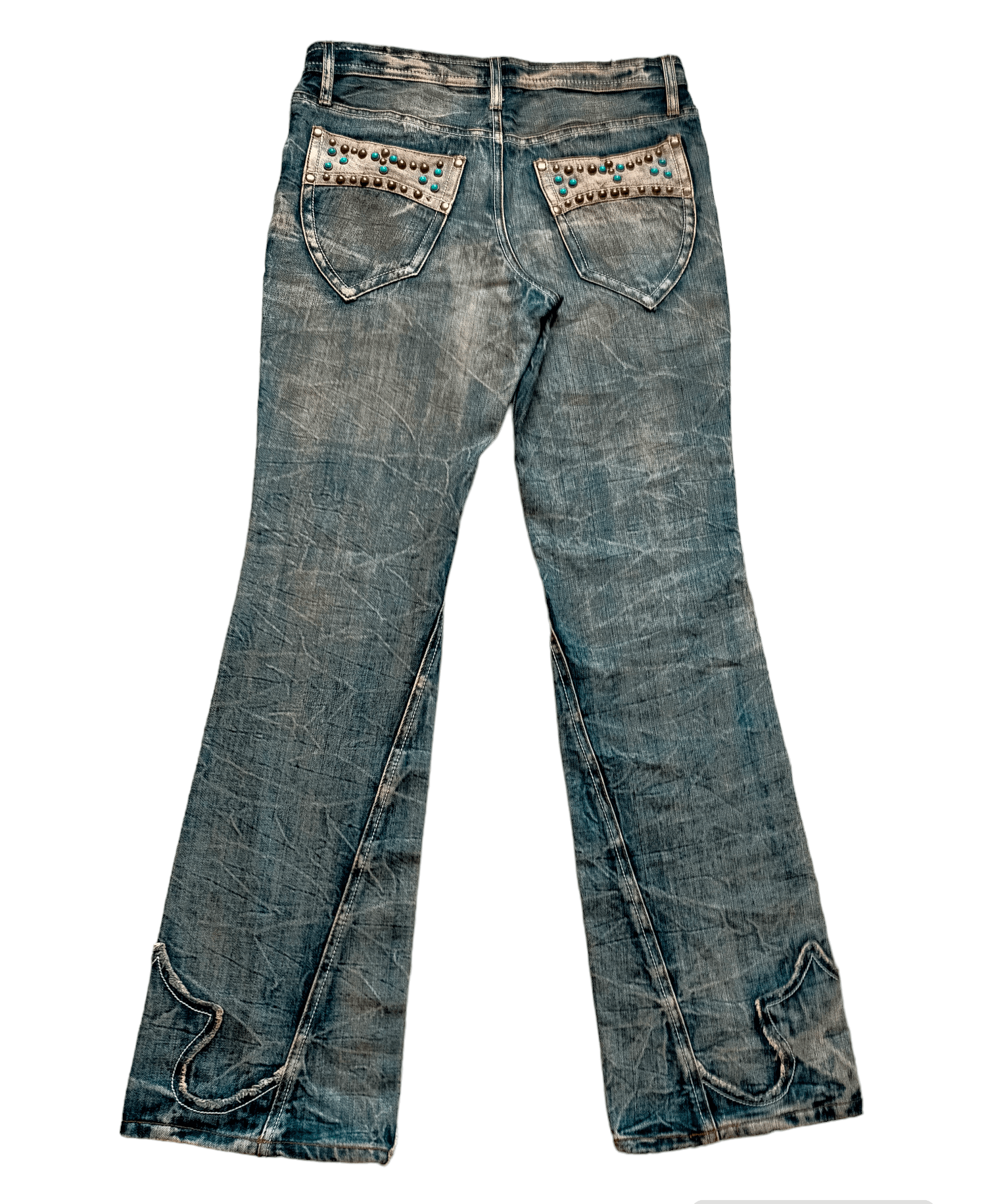 Hysteric Glamour Flare Jeans Semantic Design Acid Wash Boot cut Denim Size US 30 / EU 46 - 2 Thumbnail