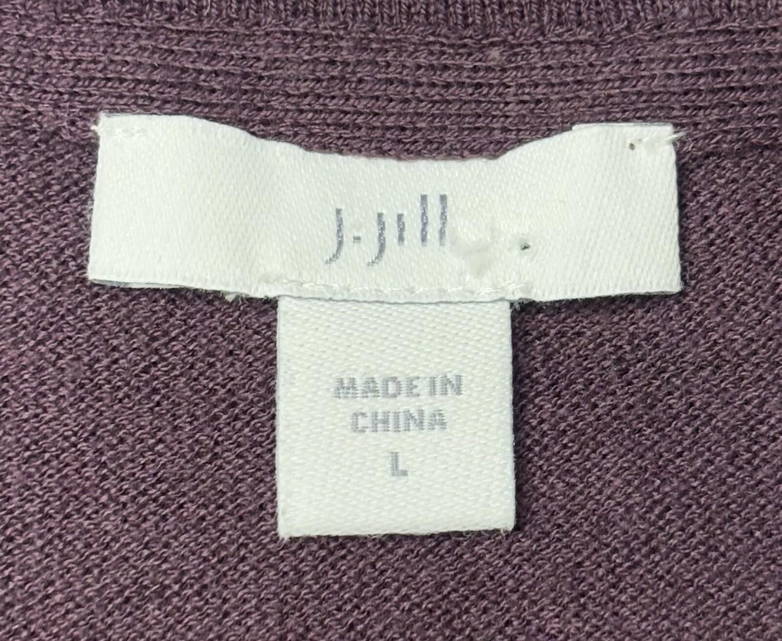 Other J Jill Cardigan Sweater Women's Large Burgundy Tunic Size L / US 10 / IT 46 - 2 Thumbnail