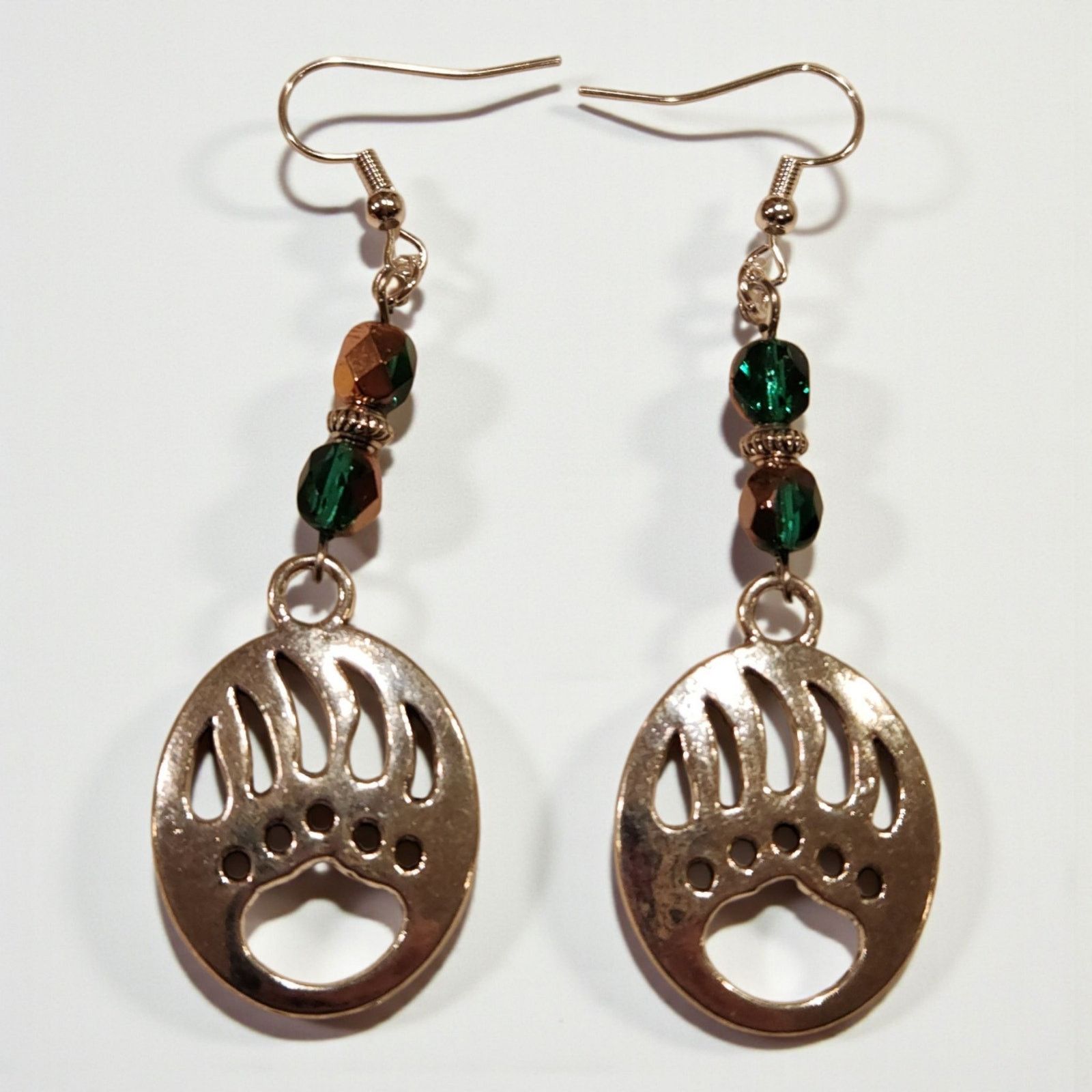 Other Handmade Bear Claw Earrings Color Changing Glass Beads Size ONE SIZE - 4 Thumbnail
