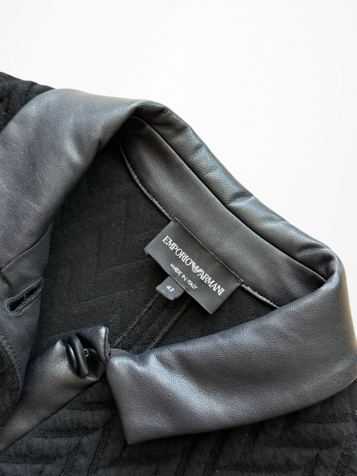 Armani Emporio Armani cotton & leather Francis W’s Jacket Size M / US 6-8 / IT 42-44 - 4 Thumbnail
