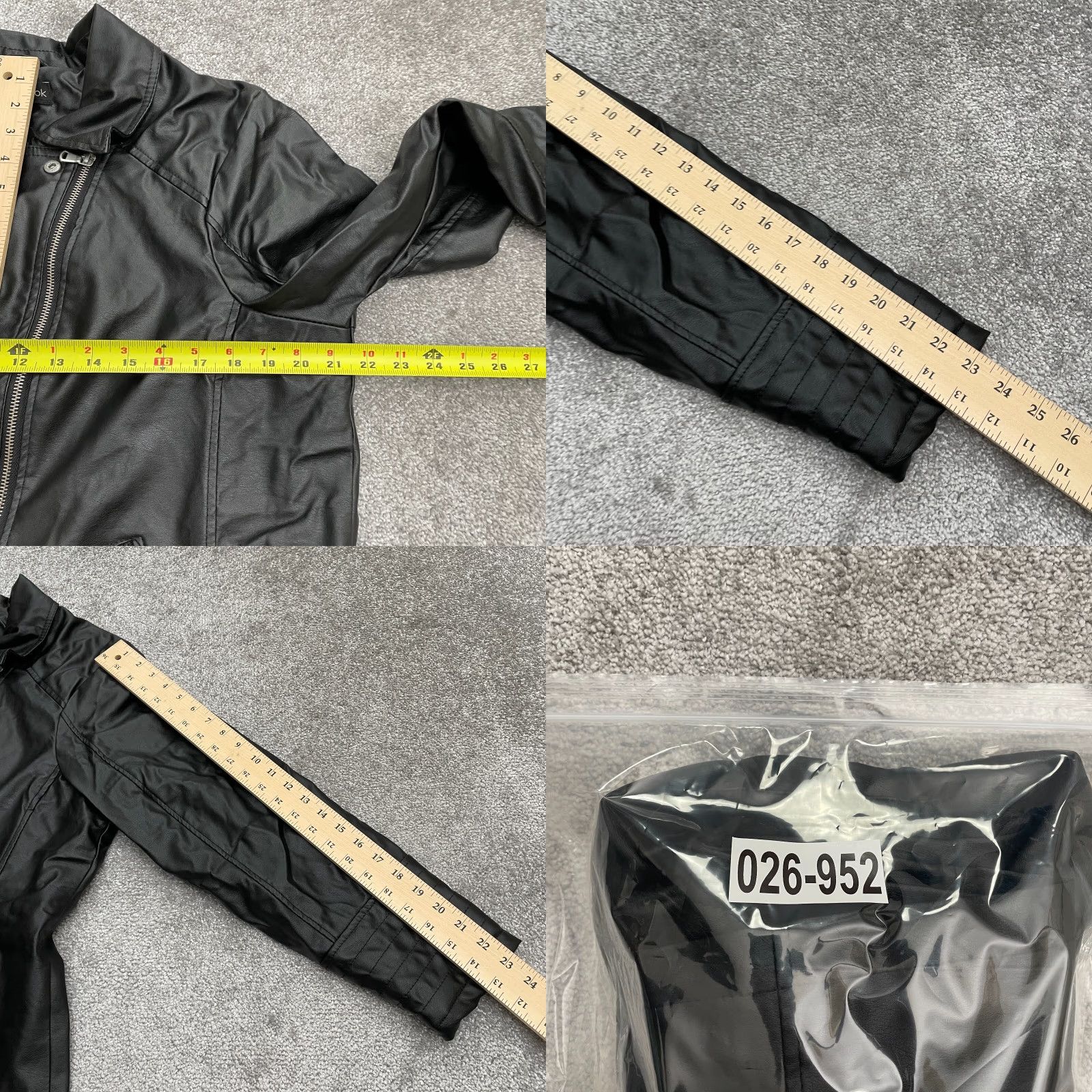 New Look New Look Faux Leather Jacket Womens XL Black Full Zip Pocket Outdoor Riders Size XL / US 12-14 / IT 48-50 - 9 Thumbnail