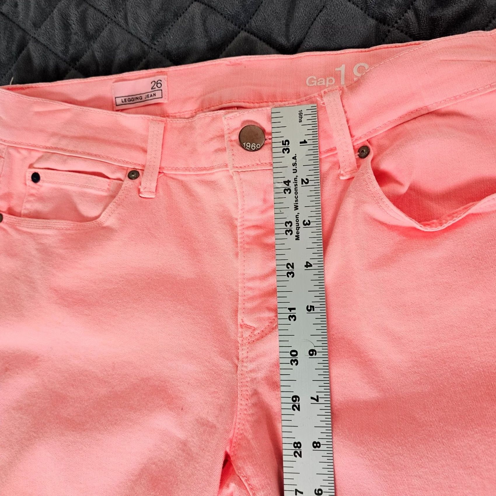 Gap GAP Denim Jeans Women's Size 26 Skinny Mid Rise Pink Stretch Denim Pants Regular Inseam 27 in Womens Size 26" / US 2 / IT 38 - 5 Thumbnail