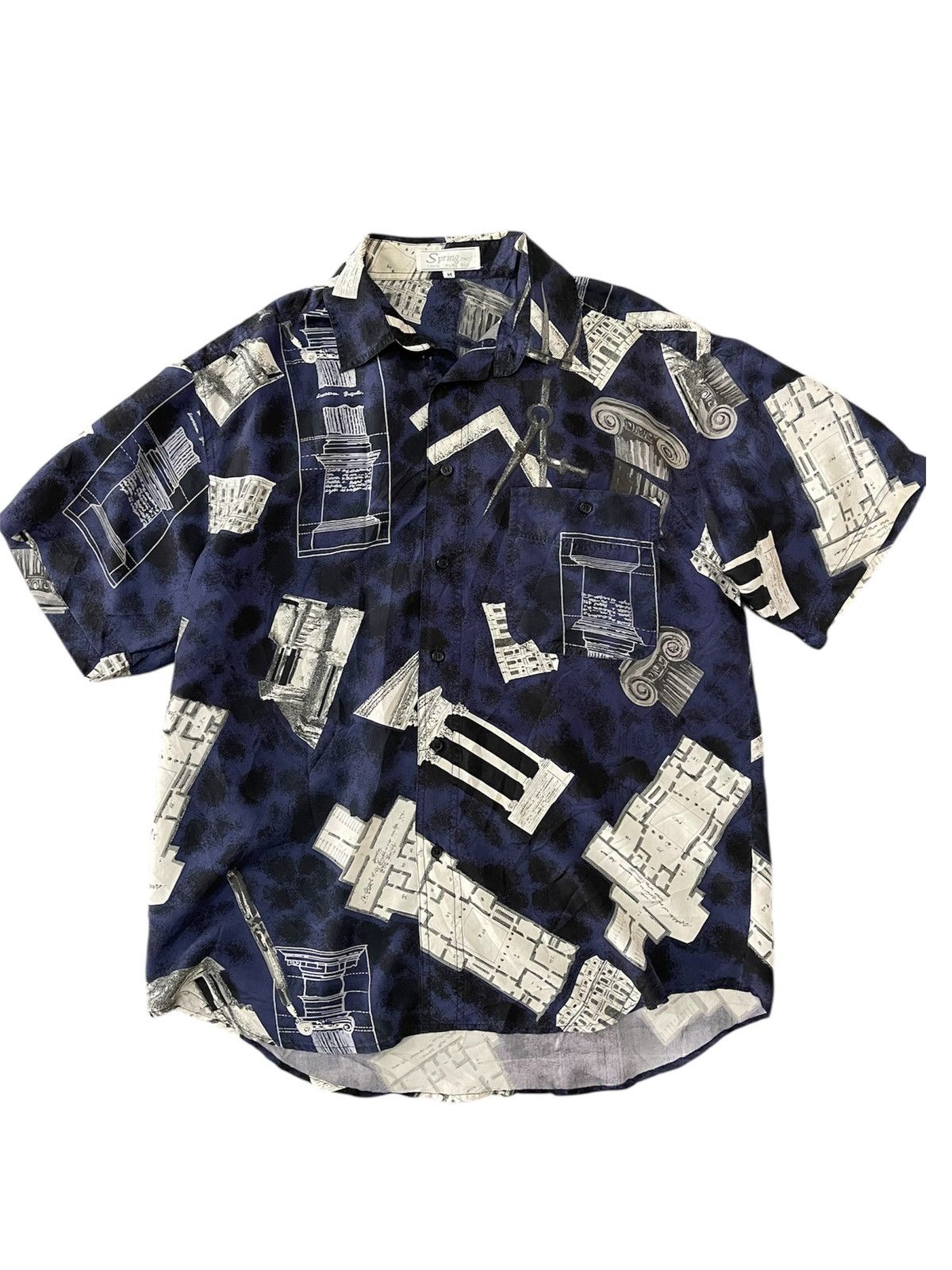 Designer Italian art pure silk shirt Size US M / EU 48-50 / 2 - 3 Thumbnail