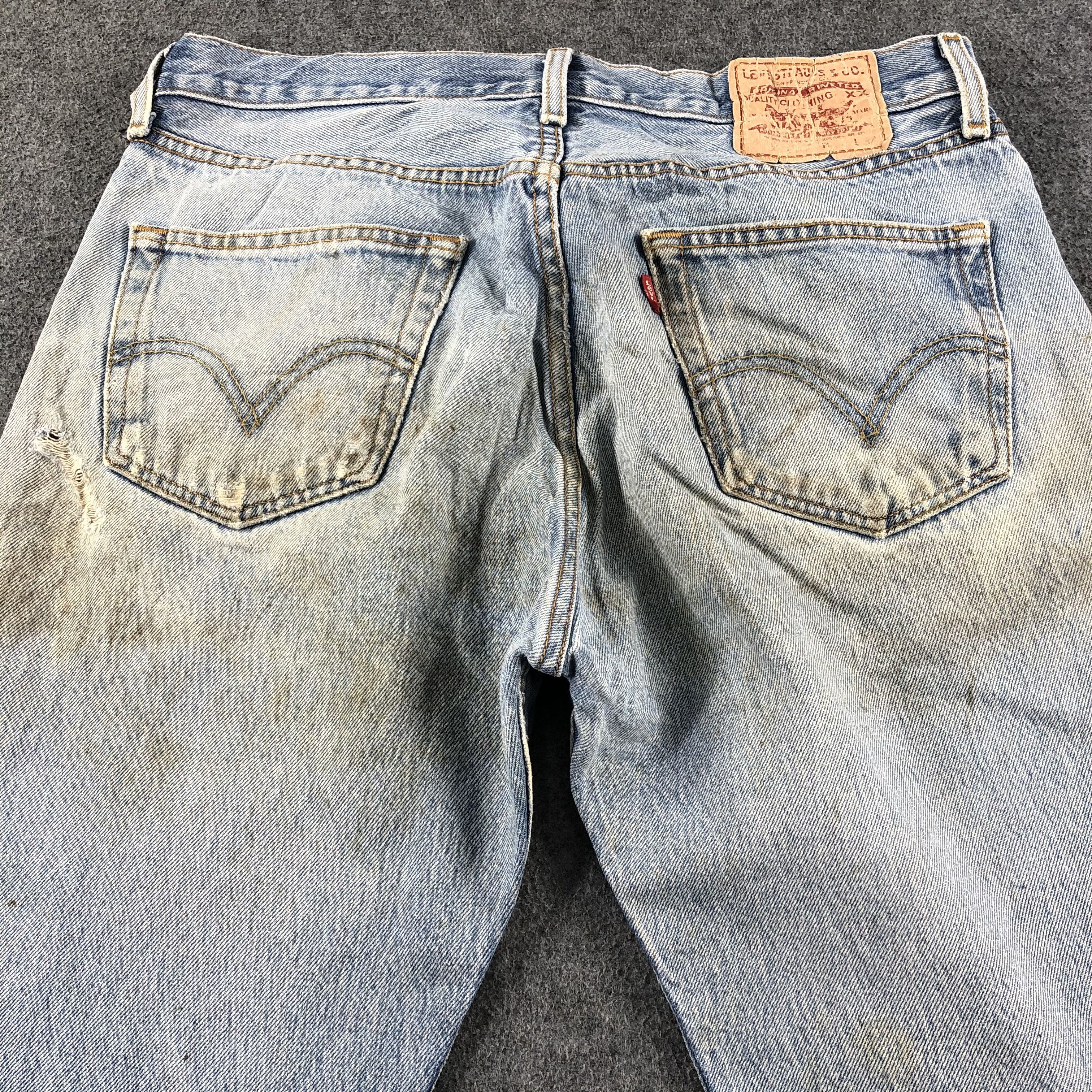 Levi's Vintage Blue Wash Levis 501 Jeans-J2578 Size US 32 / EU 48 - 4 Thumbnail
