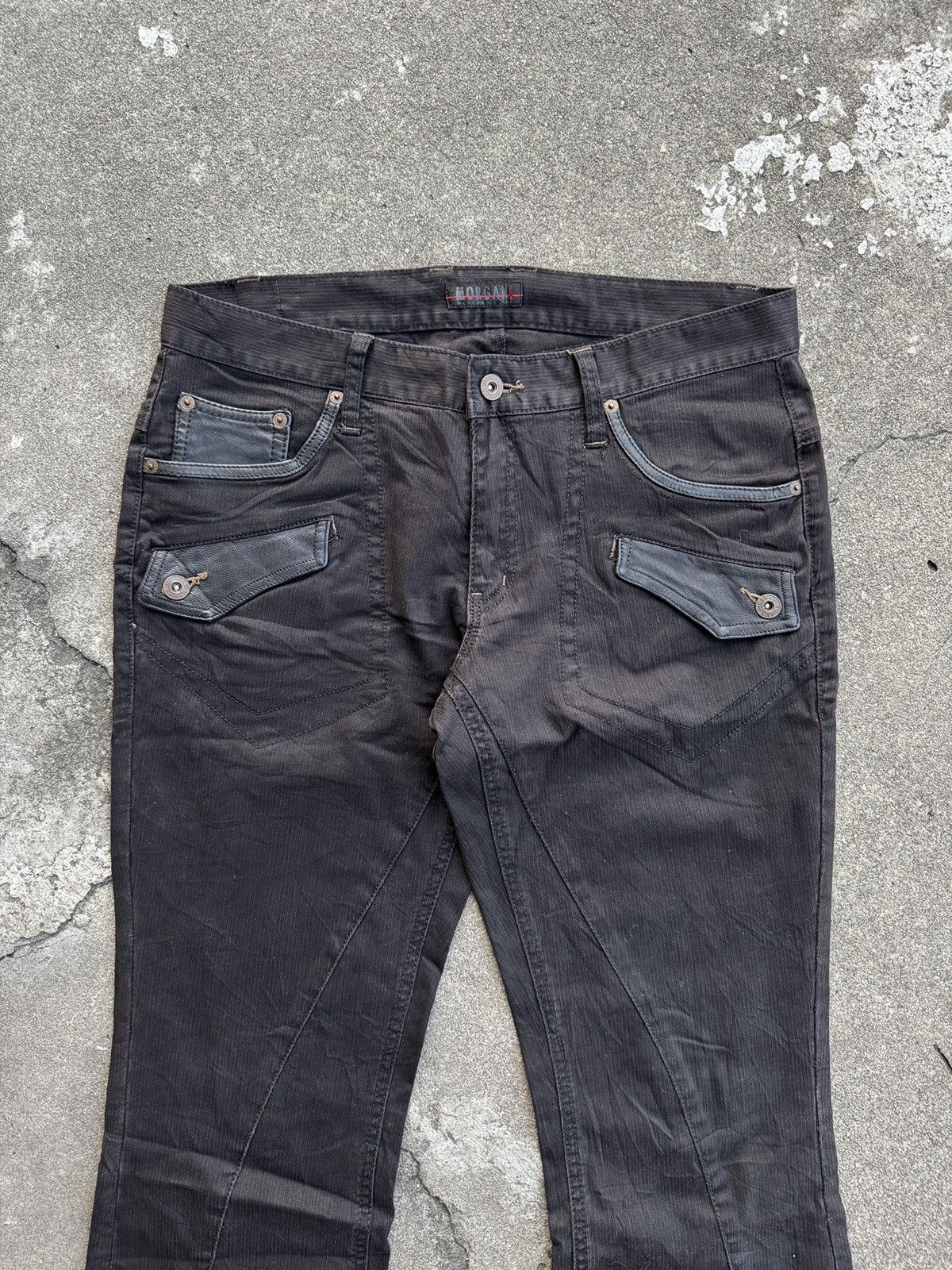 Japanese Brand Morgan Homme Flare Pants Size US 34 / EU 50 - 2 Thumbnail