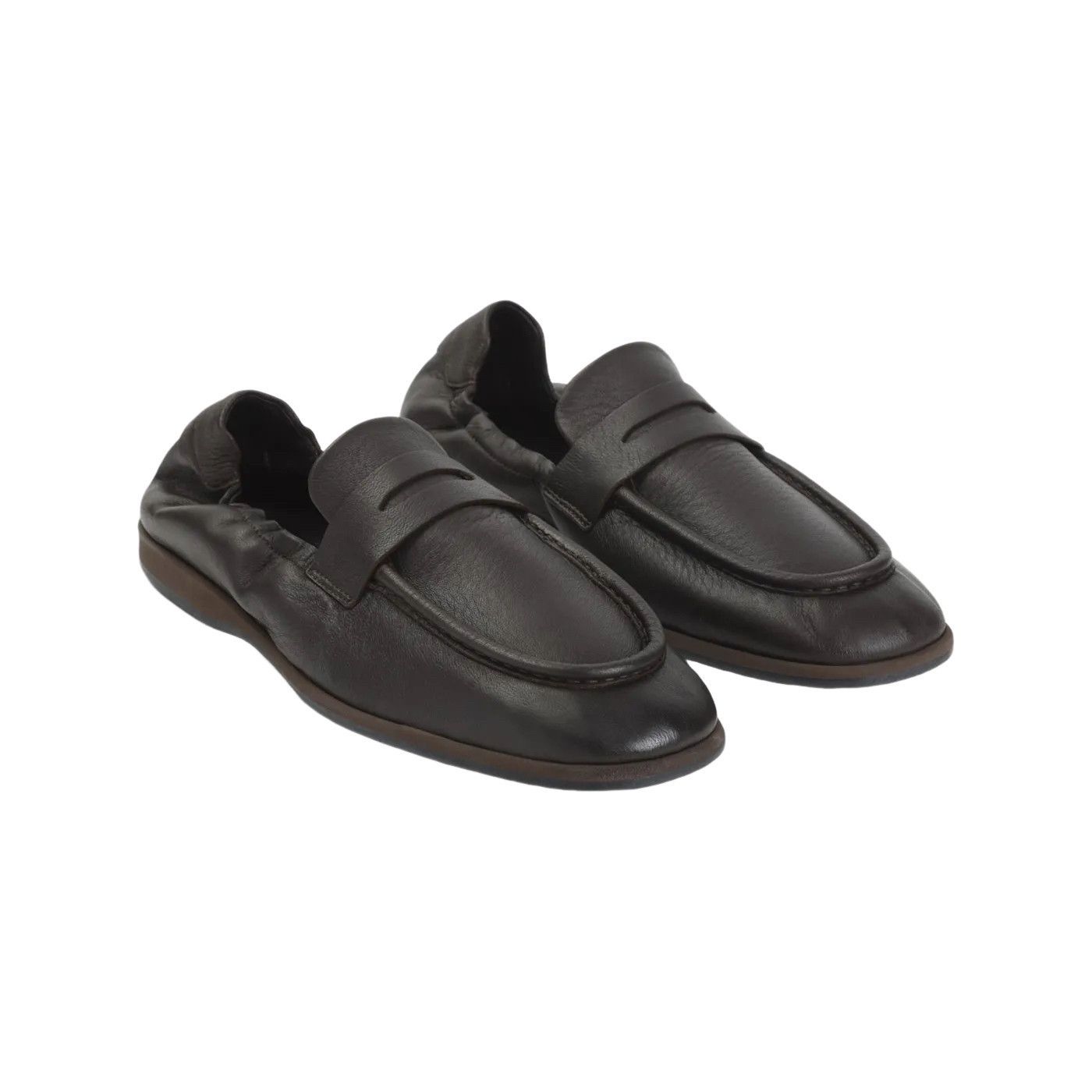 Brioni BRIONI Flex Caffe Brown Leather Loafers New & Authentic (Men Size US 9.5 / EU 42-43 - 3 Thumbnail