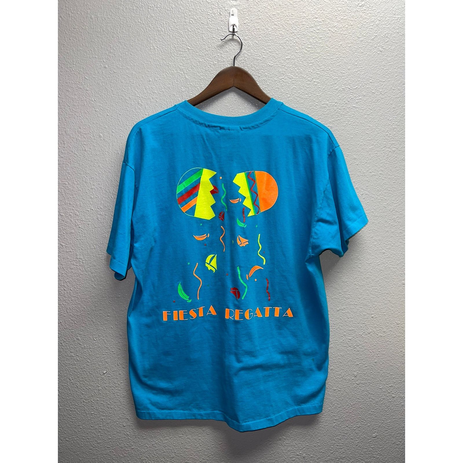 Hanes Vintage Regatta Shirt Fiesta Regatta AYC Boat Blue Sail Boat Size US L / EU 52-54 / 3 - 1 Thumbnail