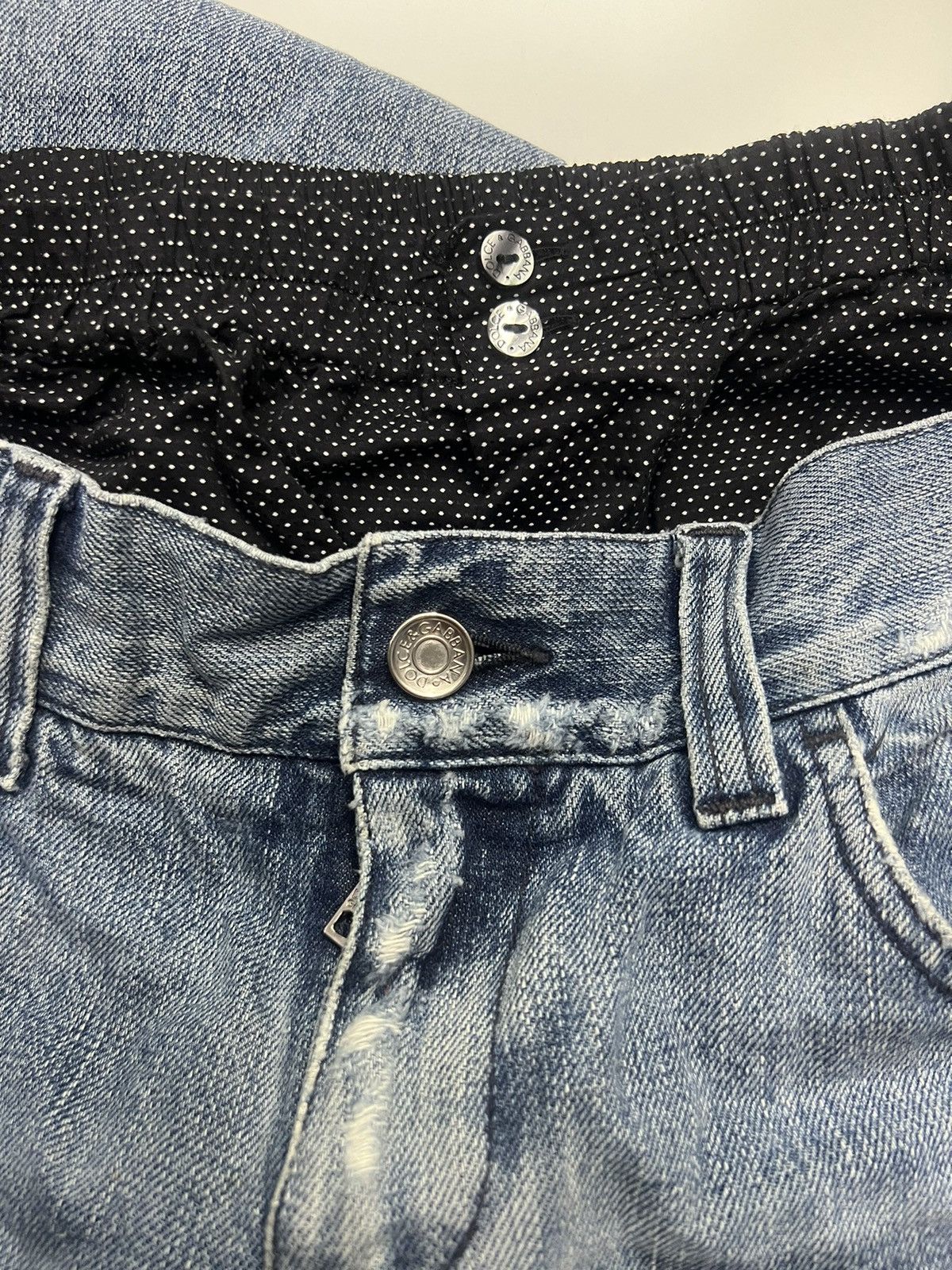 Dolce & Gabbana Insane🔥Dolce & Gabbana Distress Design Denim Size 34 Size US 34 / EU 50 - 9 Thumbnail