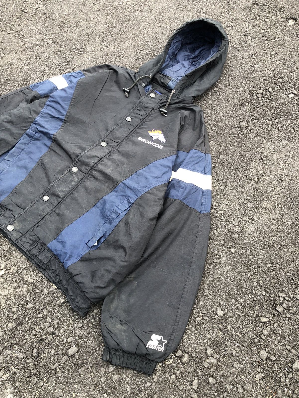 Vintage Vintage 90s Starter NFL Denver Broncos Hooded Jacket Size US XXL / EU 58 / 5 - 9 Thumbnail