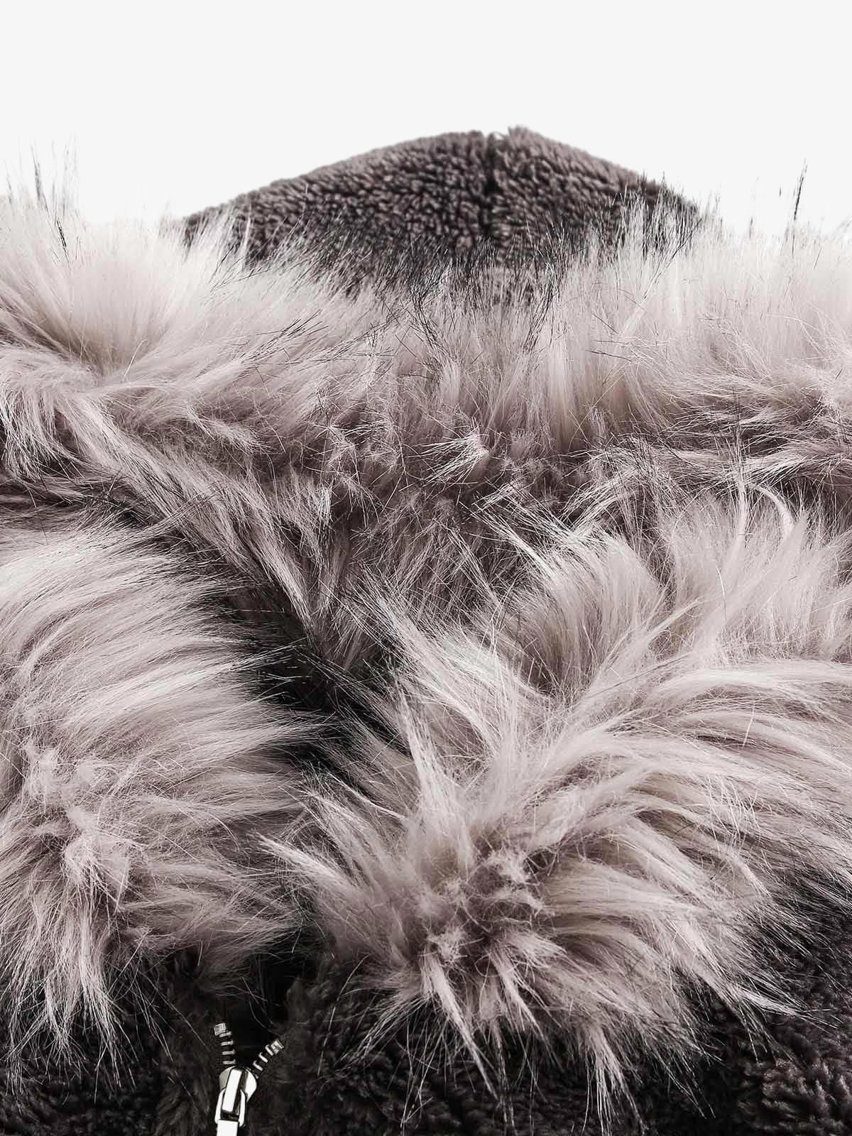Japanese Brand Faux Fur Hooded Fleece Jacket, Cozy Winter Outerwear Size US M / EU 48-50 / 2 - 9 Thumbnail