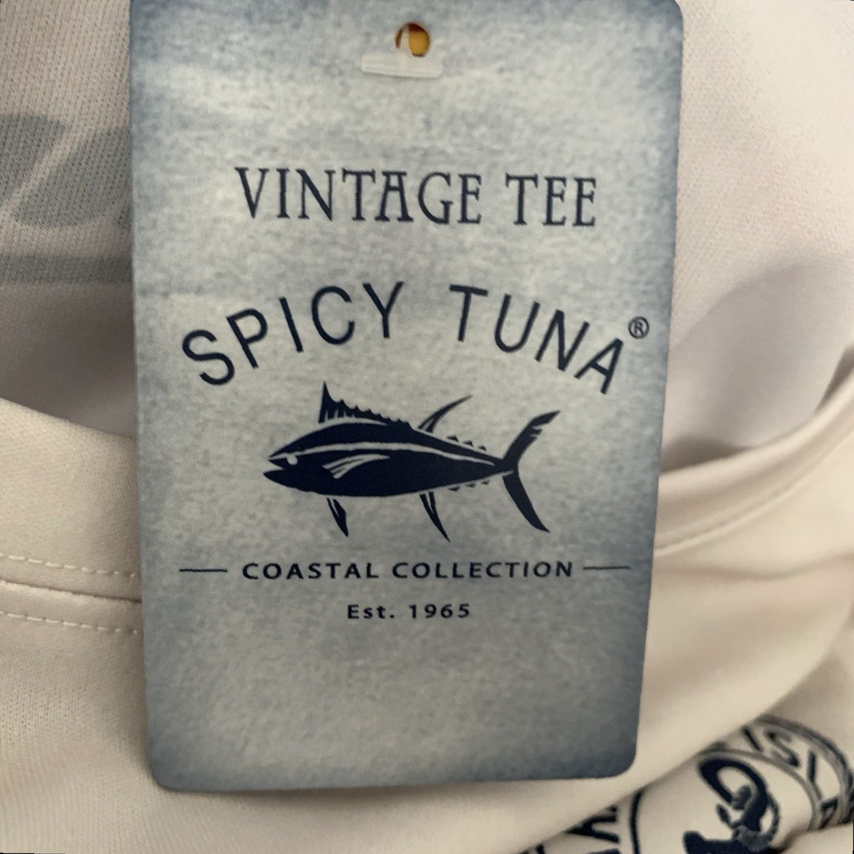 Paradise Spicy Tuna Rashguard T-Shirt Mens XL Gray Ombre Beach Theme Long Sleeve Crew Neck Size US XL / EU 56 / 4 - 6 Thumbnail