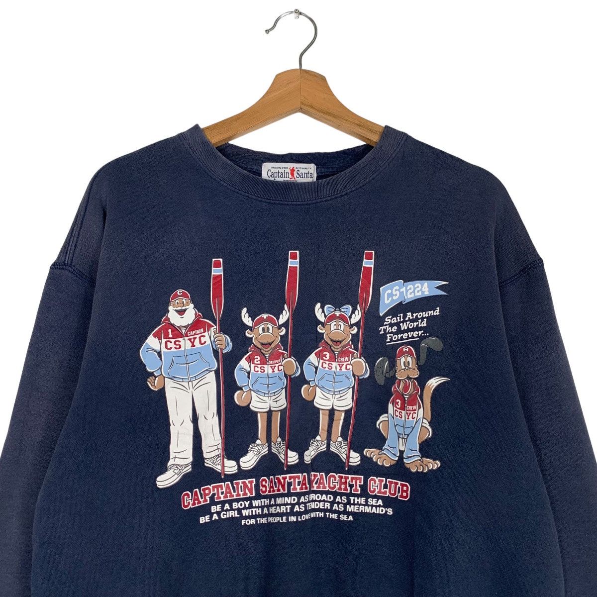 Japanese Brand CAPTAIN SANTA Big Logo Graphic Sweatshirt #0662-C31 Size US M / EU 48-50 / 2 - 2 Thumbnail