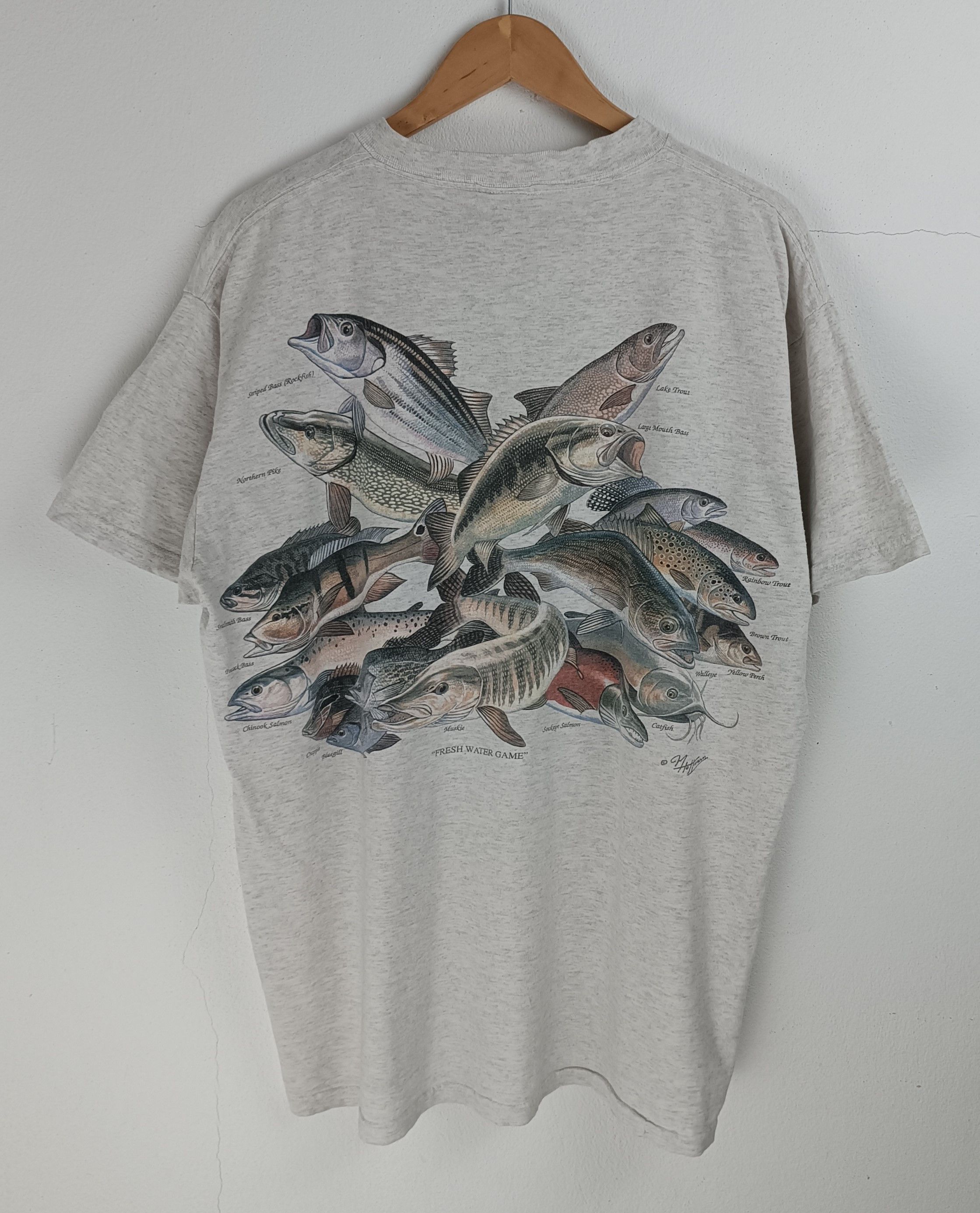 Vintage VINTAGE 90'S FRESH WATER GAME ENVIROMENTAL INC ARTWEAR Size US XL / EU 56 / 4 - 3 Thumbnail